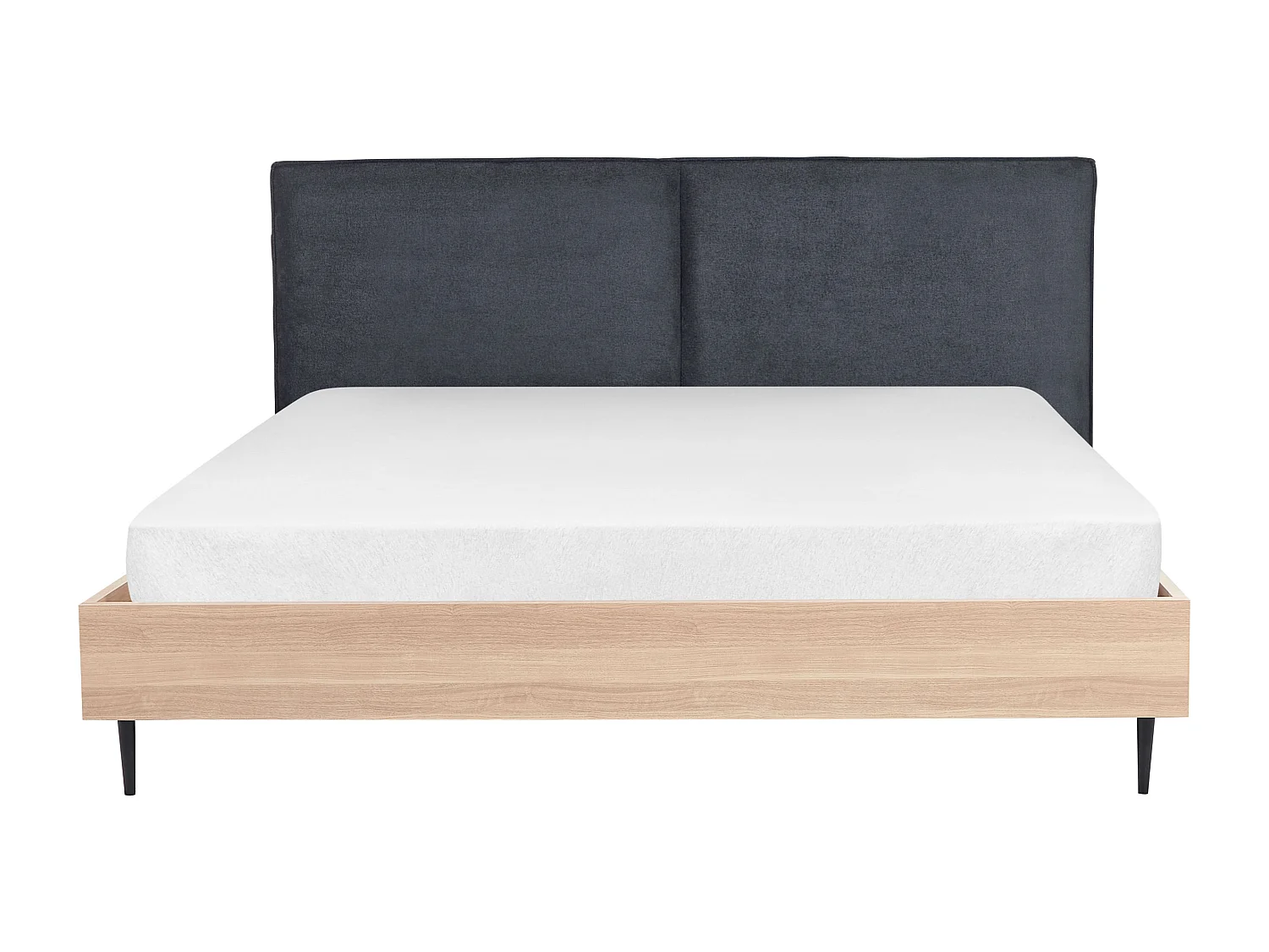 Lit avec sommier Tissu IZERNORE 180 x 200 cm Gris foncé