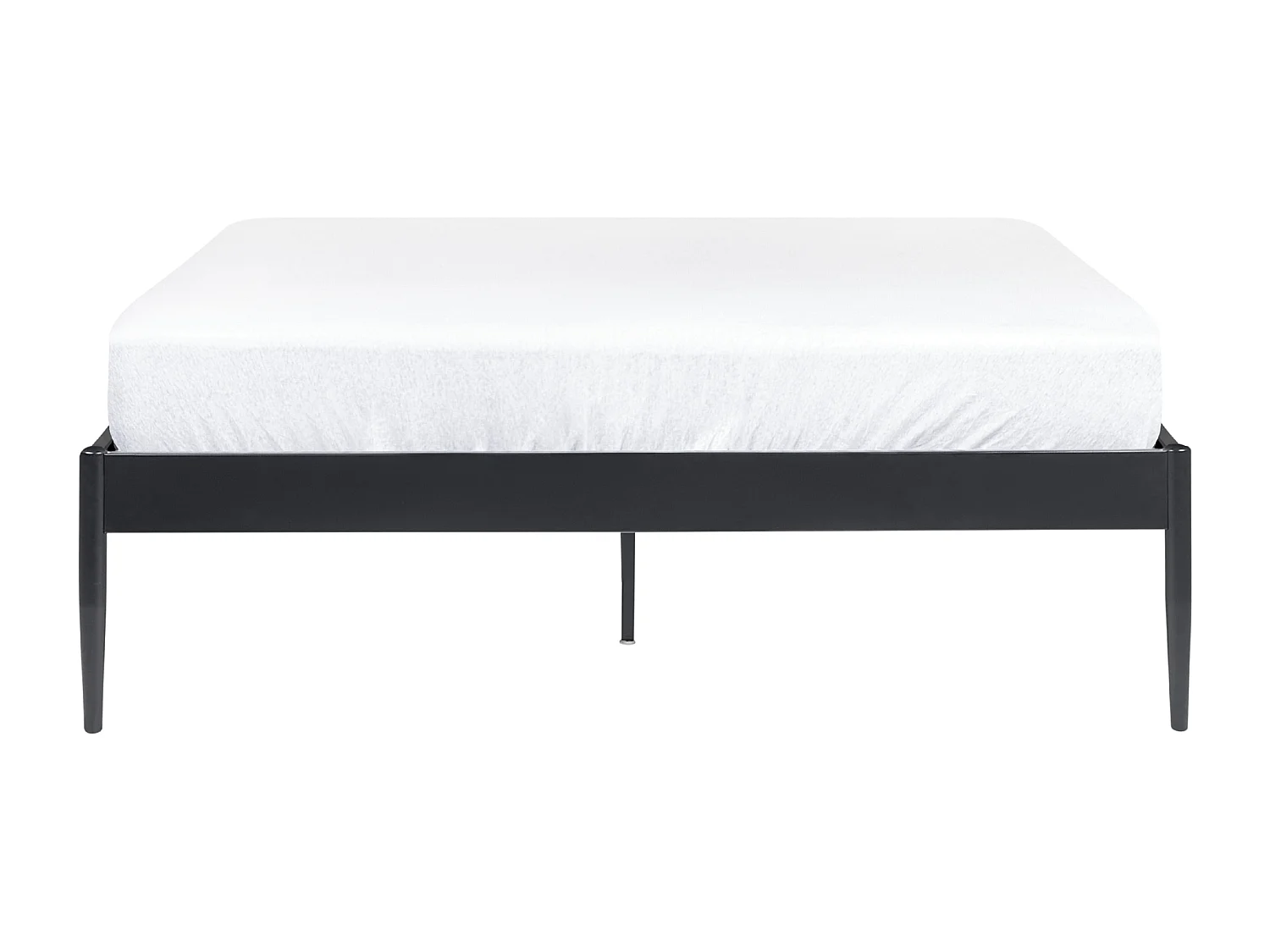 Metallbett mit Lattenrost 140 x 200 cm schwarz modern Industrie-Design Vaurs