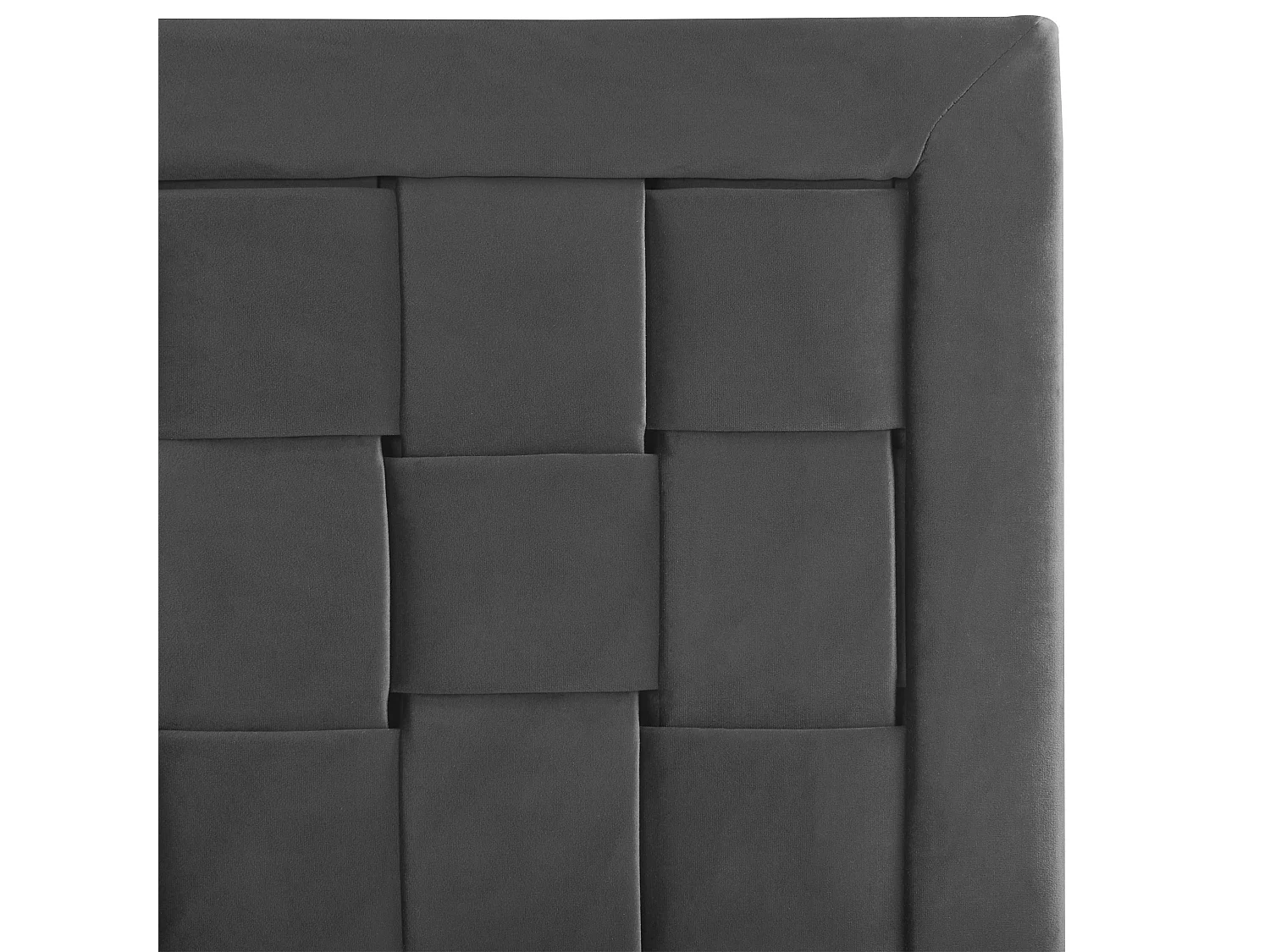Luxuriöses Doppelbett Samtstoff schwarz mit Lattenrost 140 x 200 cm Limoux