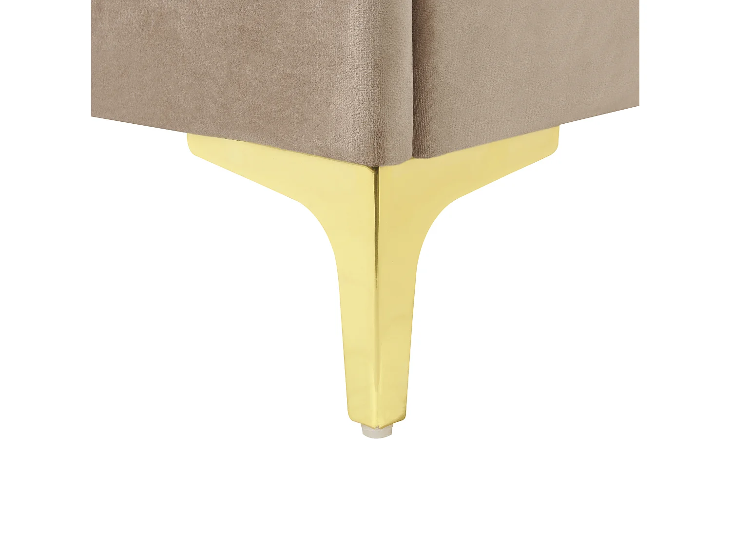 Lit avec sommier Velours LIMOUX 180 x 200 cm Taupe