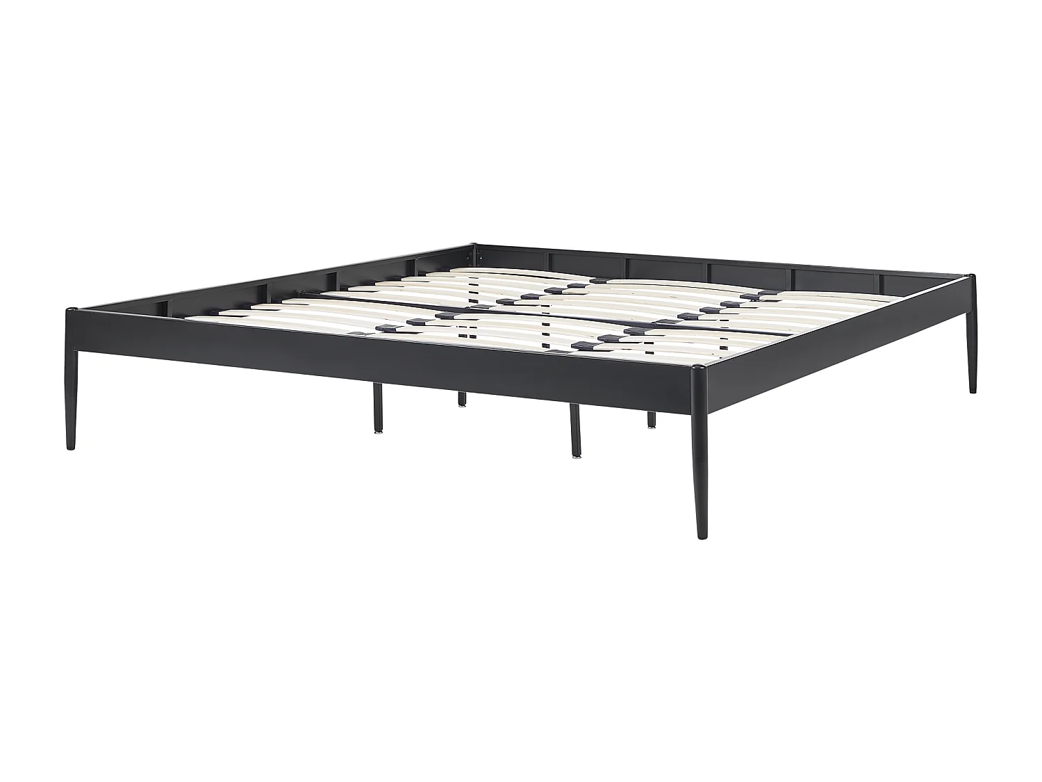Metallbett mit Lattenrost 180 x 200 cm schwarz modern Industrie-Design Vaurs