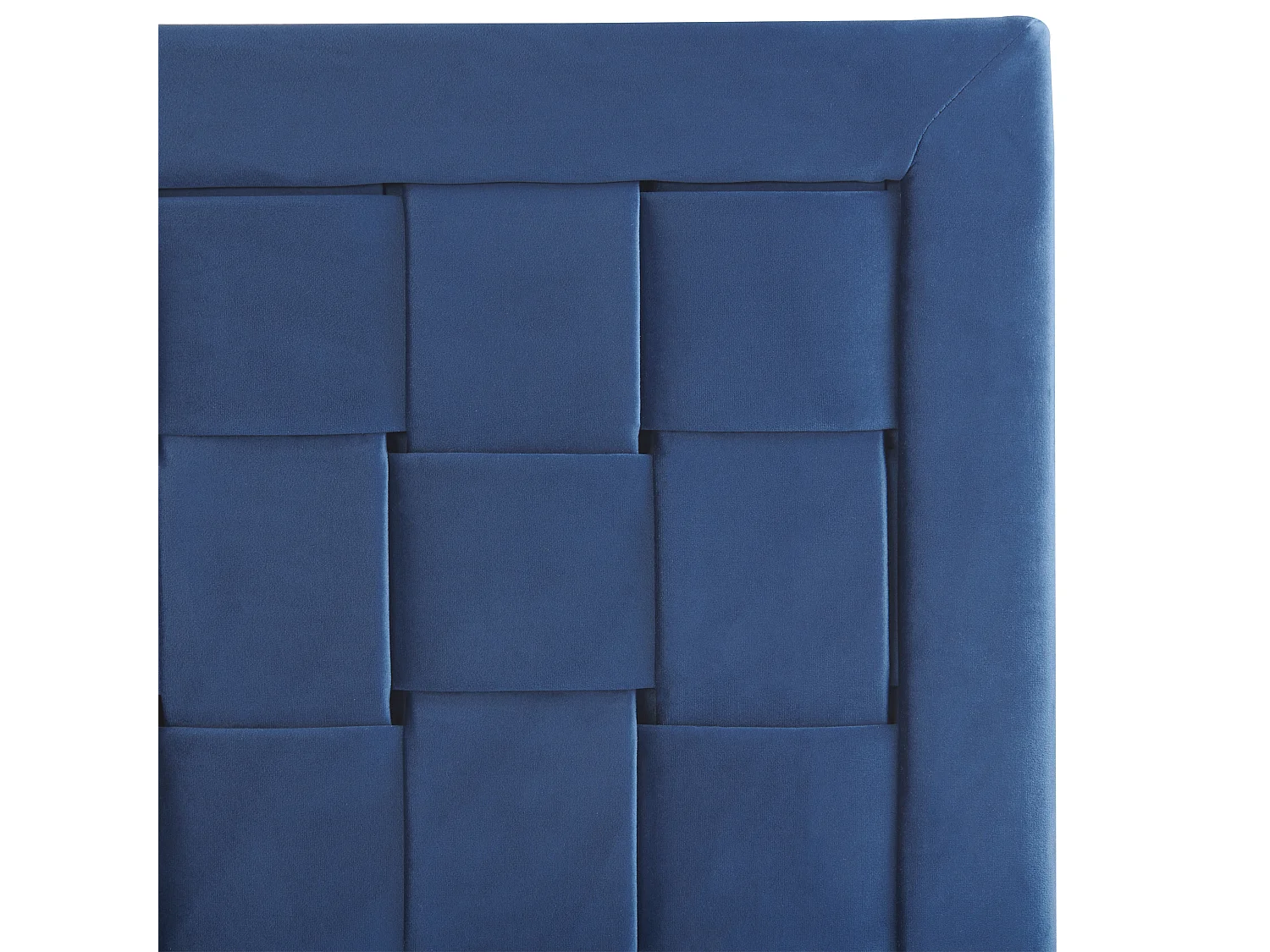 Bed Fluweel LIMOUX 140 x 200 cm Marineblauw
