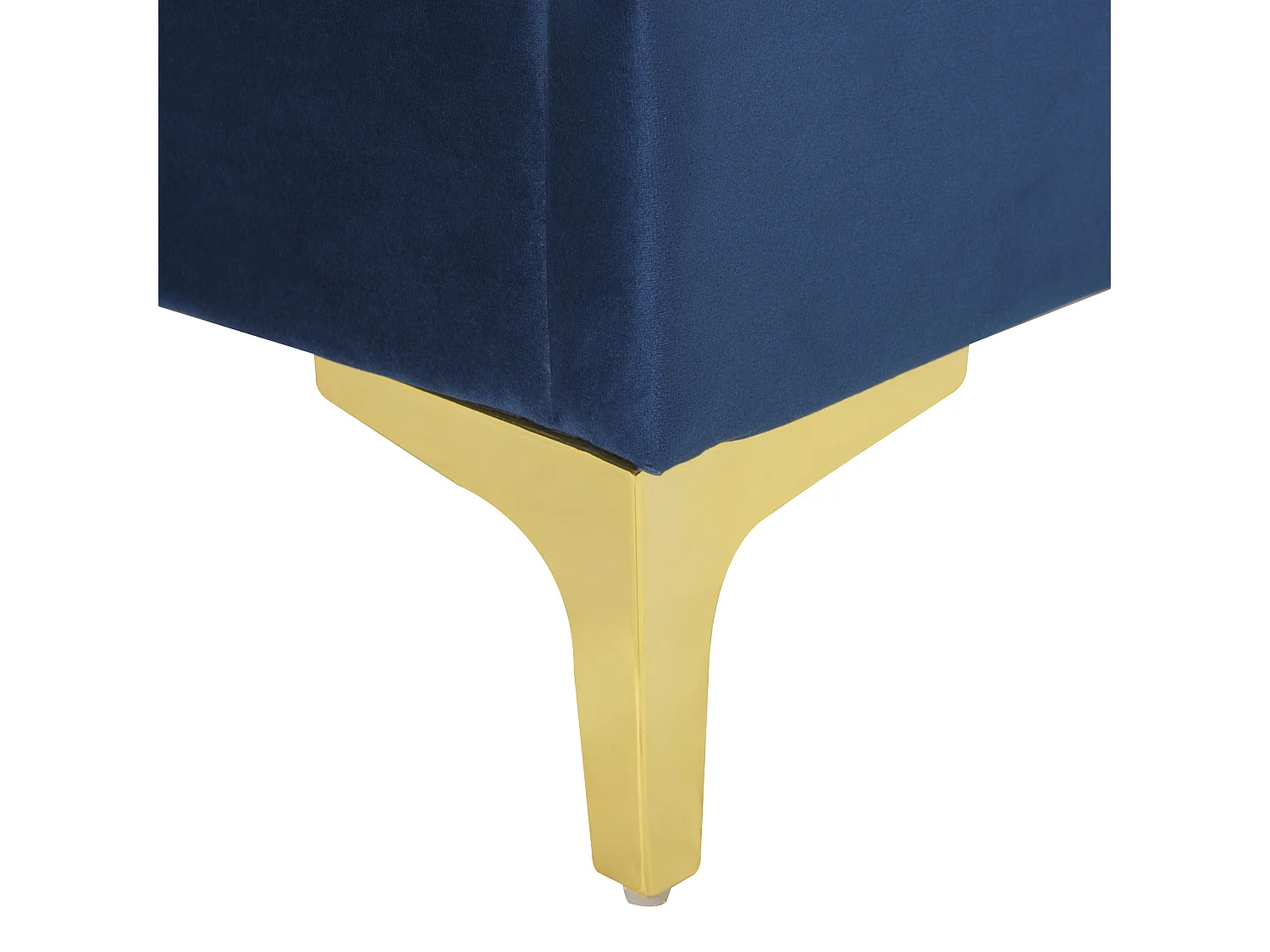 Bed Fluweel LIMOUX 140 x 200 cm Marineblauw