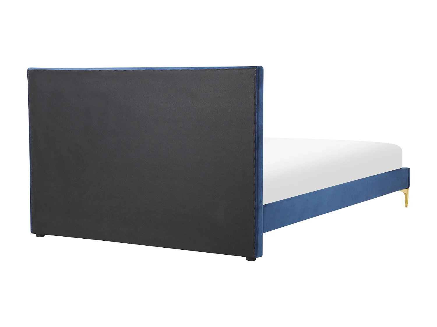 Letto Velluto LIMOUX 140 x 200 cm Blu marino