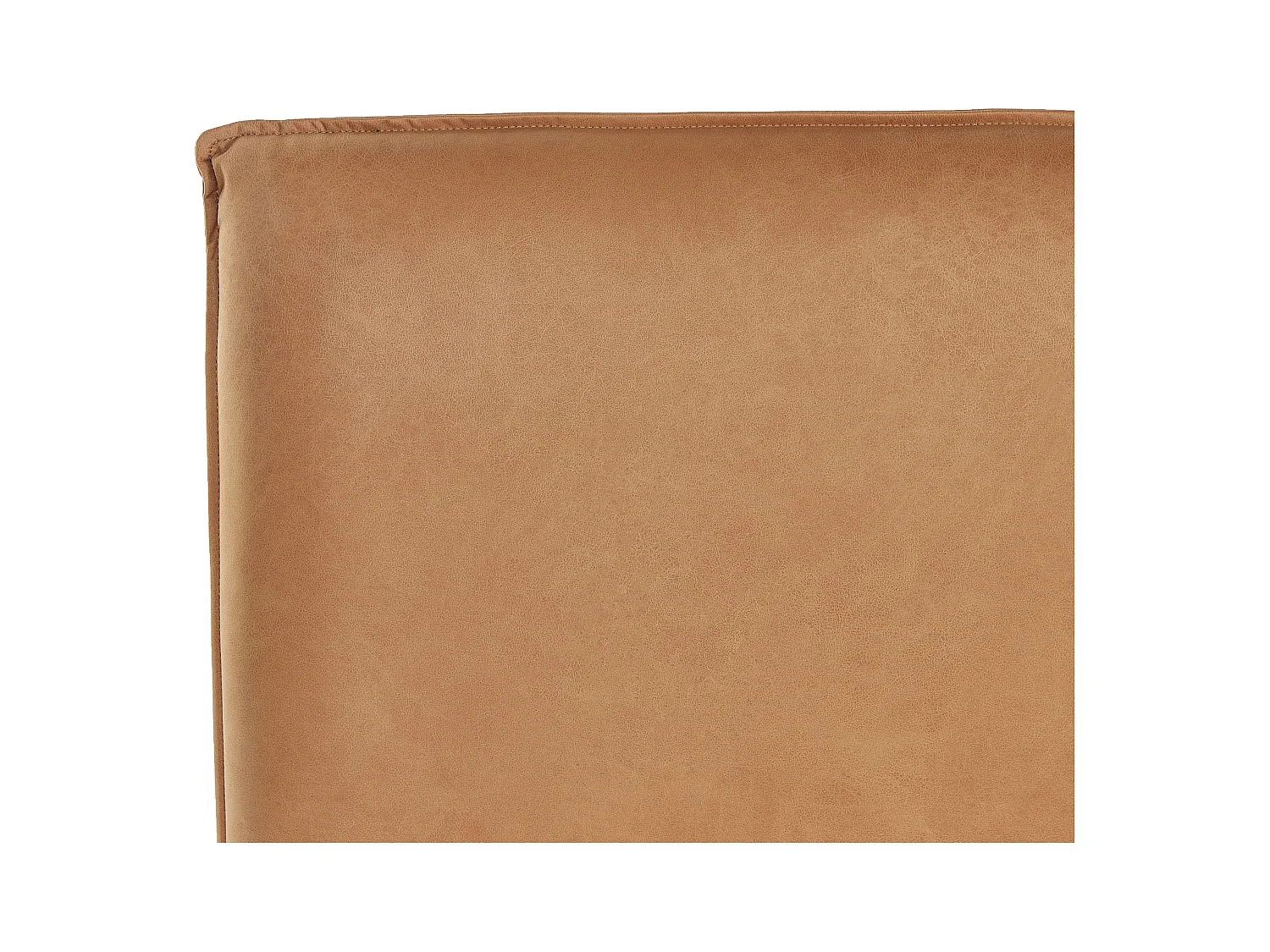 Bett Kunstleder braun / goldbraun 160 x 200 cm gepolstertes Kopfteil Limanton