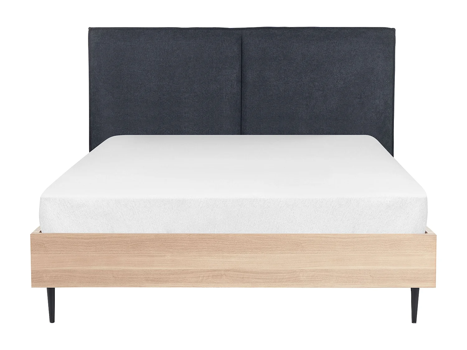 Lit avec sommier Tissu IZERNORE 140 x 200 cm Gris foncé