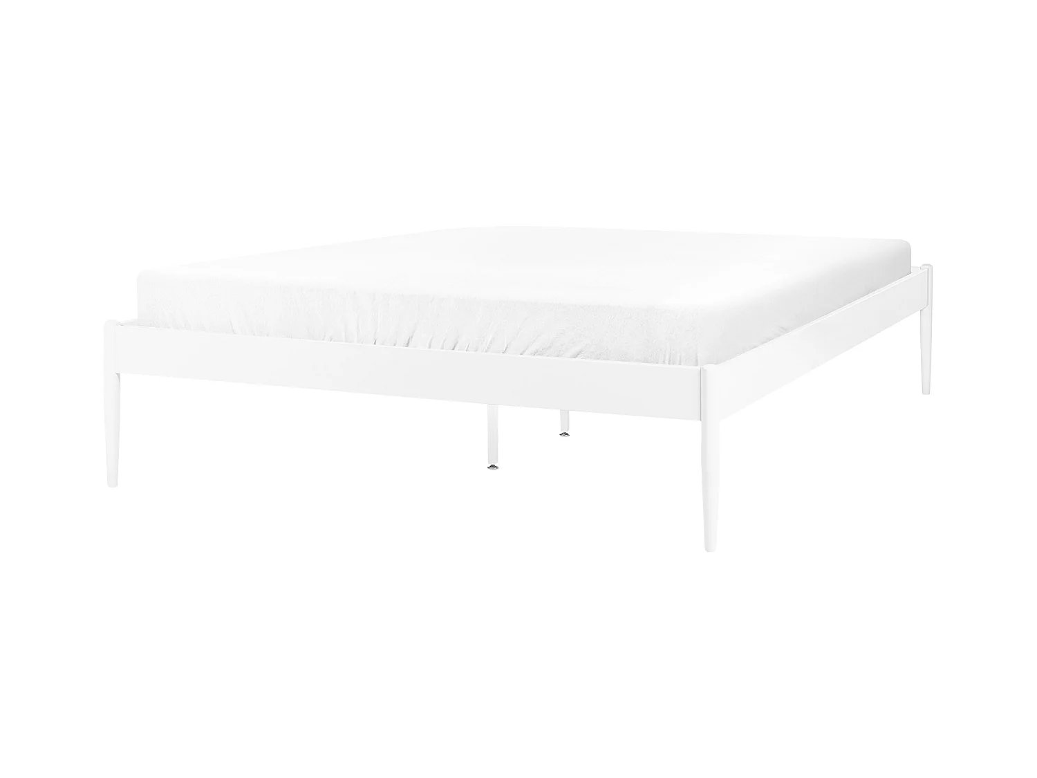 Lit avec sommier Métal VAURS 140 x 200 cm Blanc