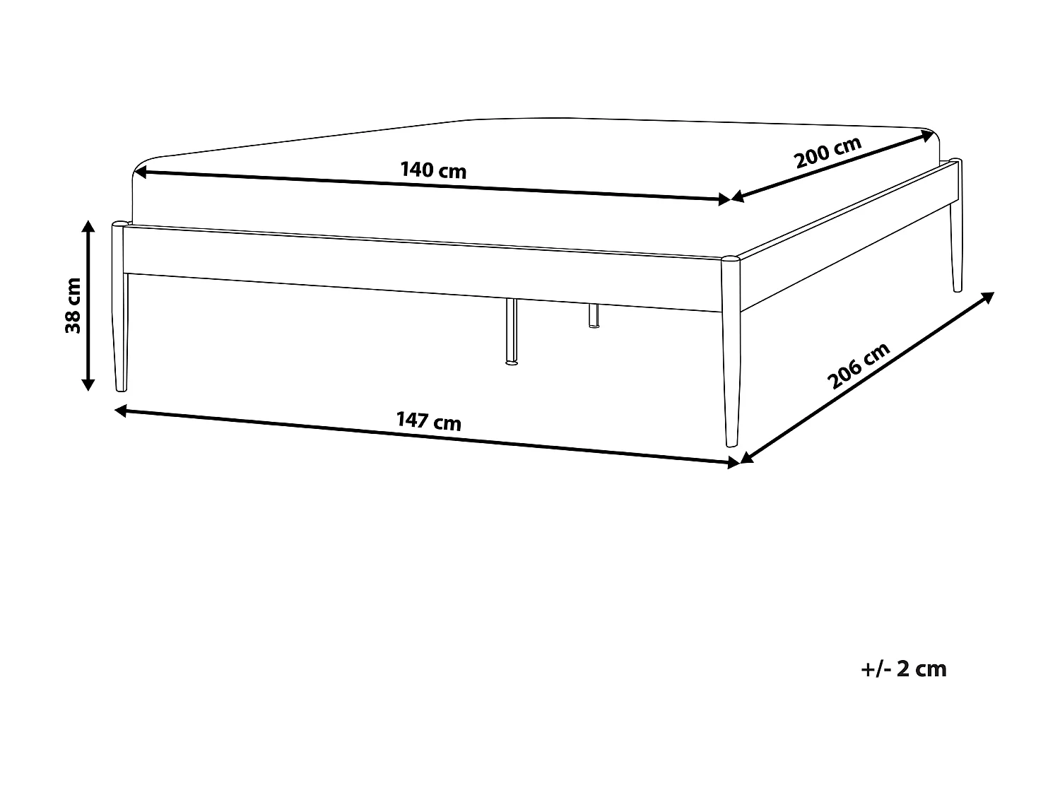 Metallbett mit Lattenrost 140 x 200 cm weiß modern Industrie-Design Vaurs