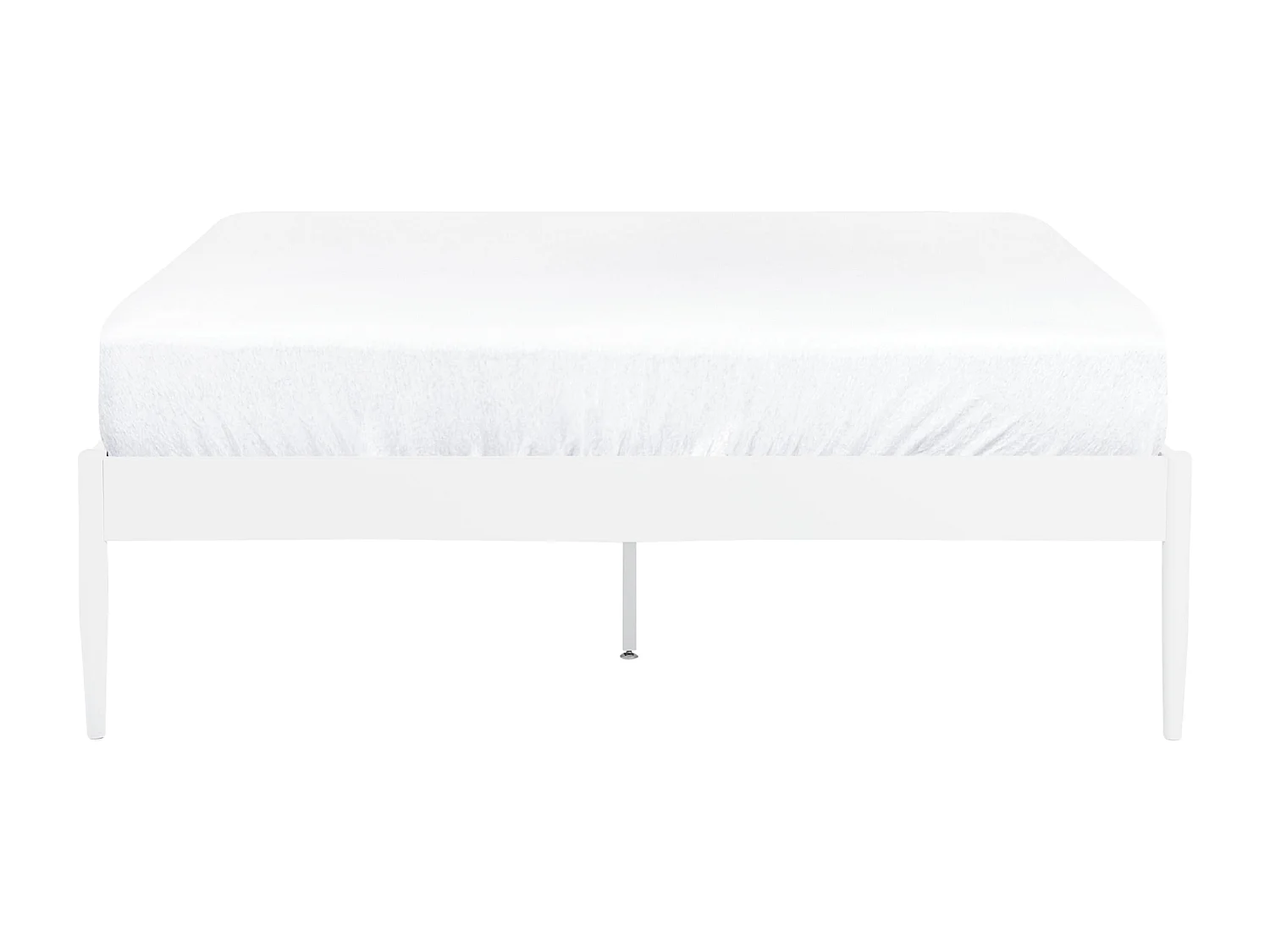 Metallbett mit Lattenrost 140 x 200 cm weiß modern Industrie-Design Vaurs