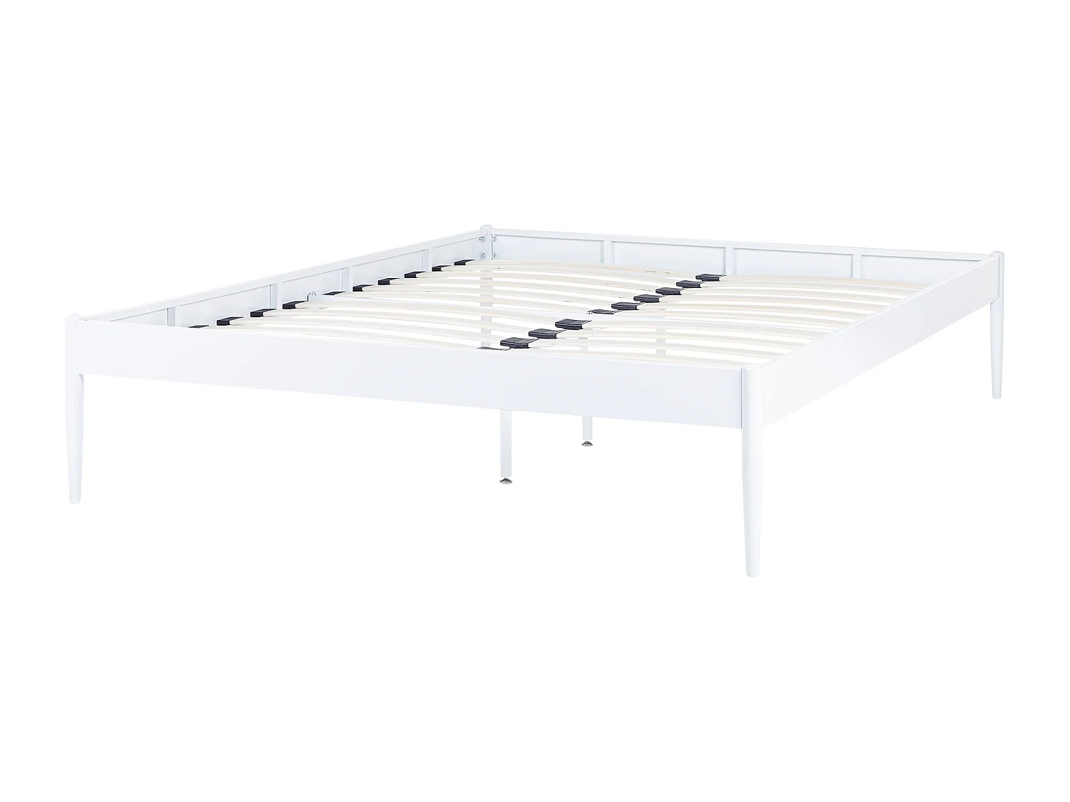 Metallbett mit Lattenrost 140 x 200 cm weiß modern Industrie-Design Vaurs