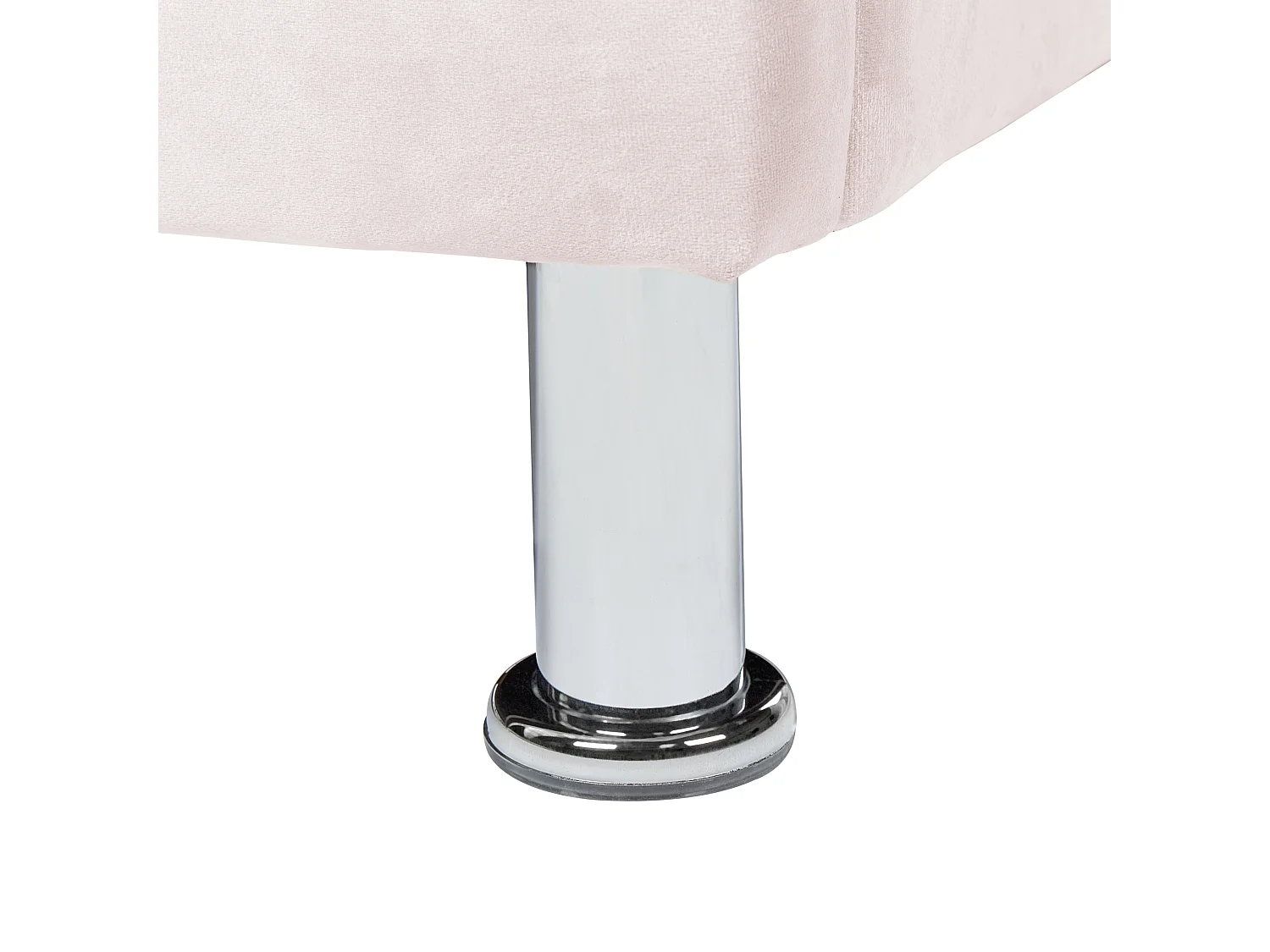 Bett mit Lattenrost 90x200 cm Samtstoff rosa Metallfüße Chesterfield-Stil Metz