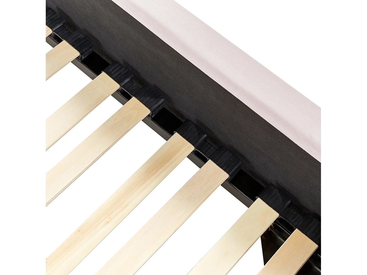 Bett mit Lattenrost 90x200 cm Samtstoff rosa Metallfüße Chesterfield-Stil Metz