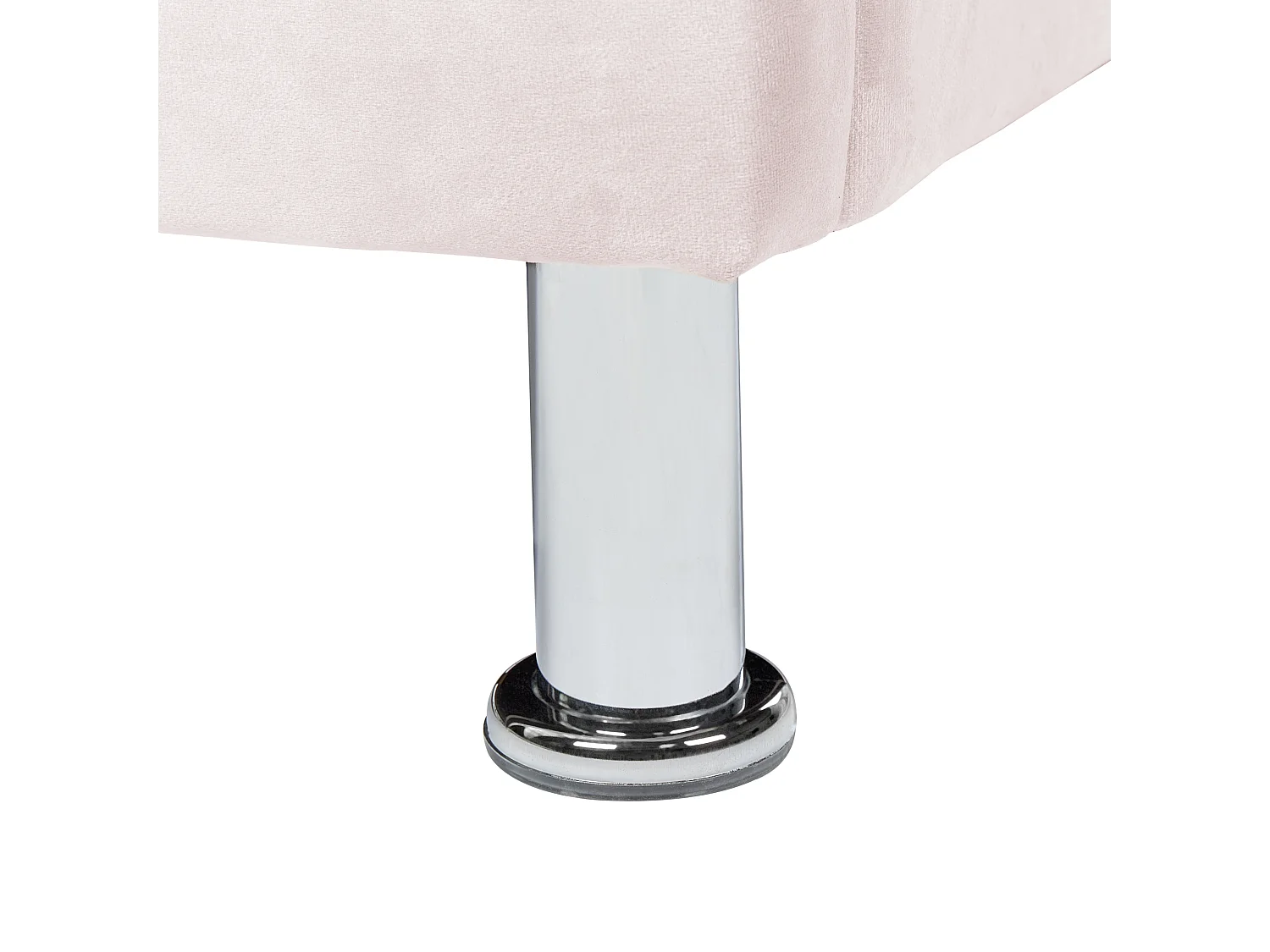 Bett mit Lattenrost 90x200 cm Samtstoff rosa Metallfüße Chesterfield-Stil Metz