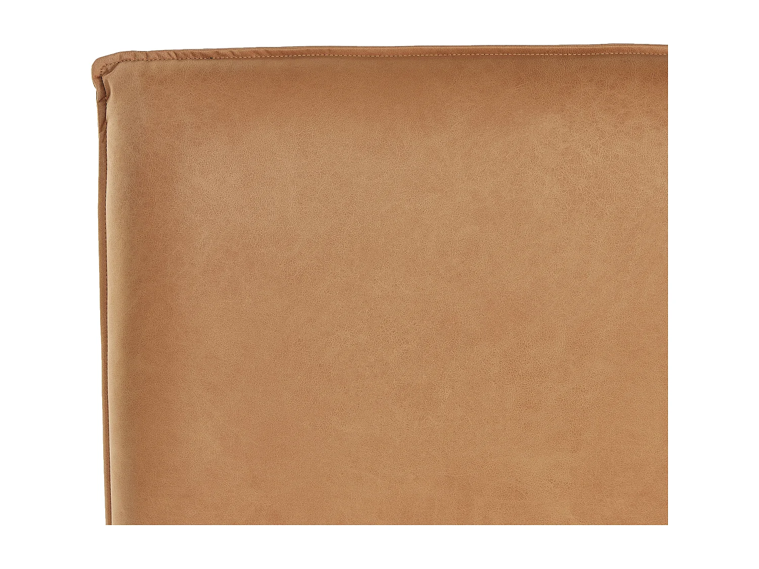 Lit avec sommier Cuir PU LIMANTON 140 x 200 cm Marron doré