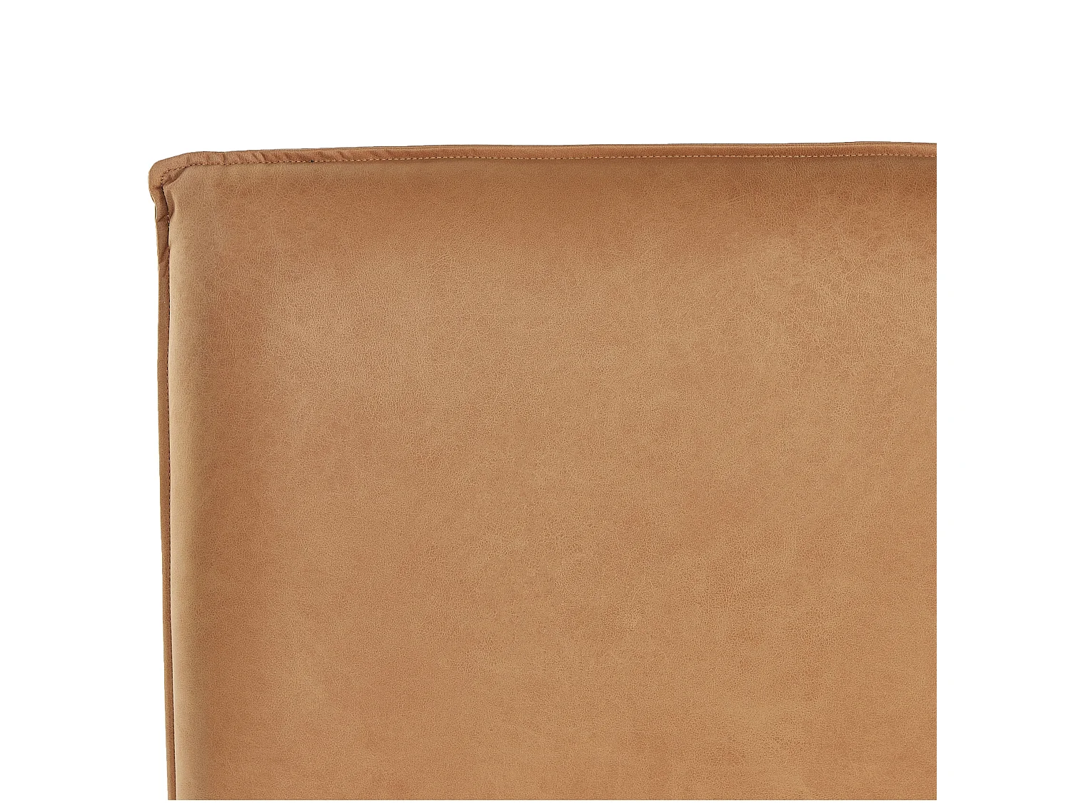 Bed Faux Leather LIMANTON 140 x 200 cm (EU Double) Golden Brown