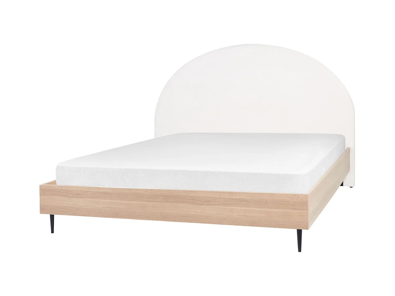 Lit avec sommier Tissu MILLAY 180 x 200 cm Blanc cassé