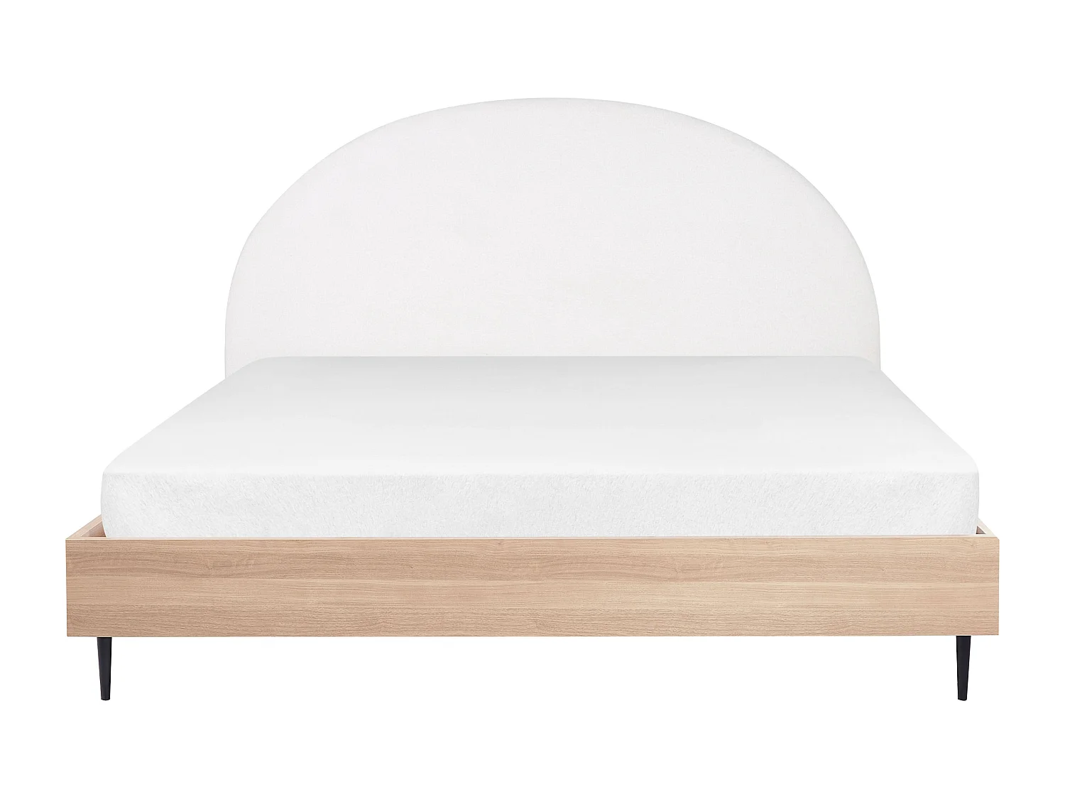 Lit avec sommier Tissu MILLAY 180 x 200 cm Blanc cassé