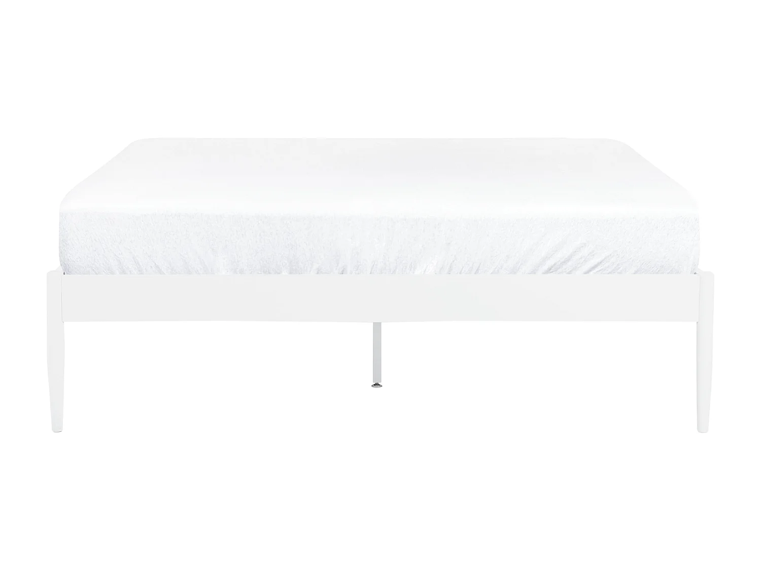 Lit avec sommier Métal VAURS 160 x 200 cm Blanc