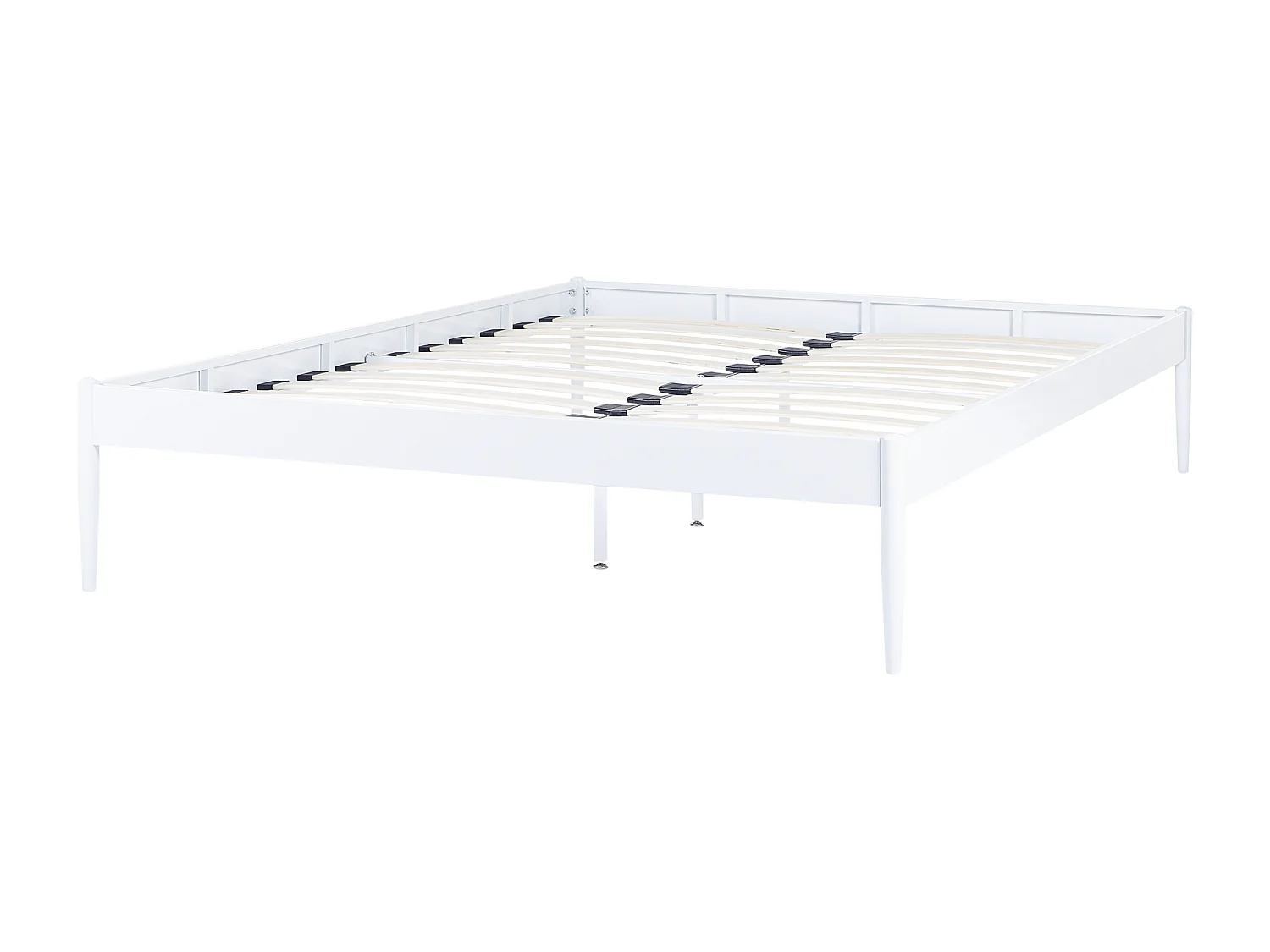 Lit avec sommier Métal VAURS 160 x 200 cm Blanc