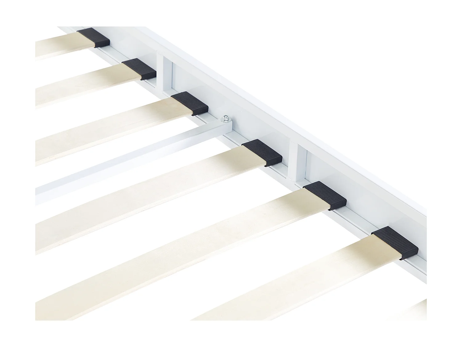 Lit avec sommier Métal VAURS 160 x 200 cm Blanc