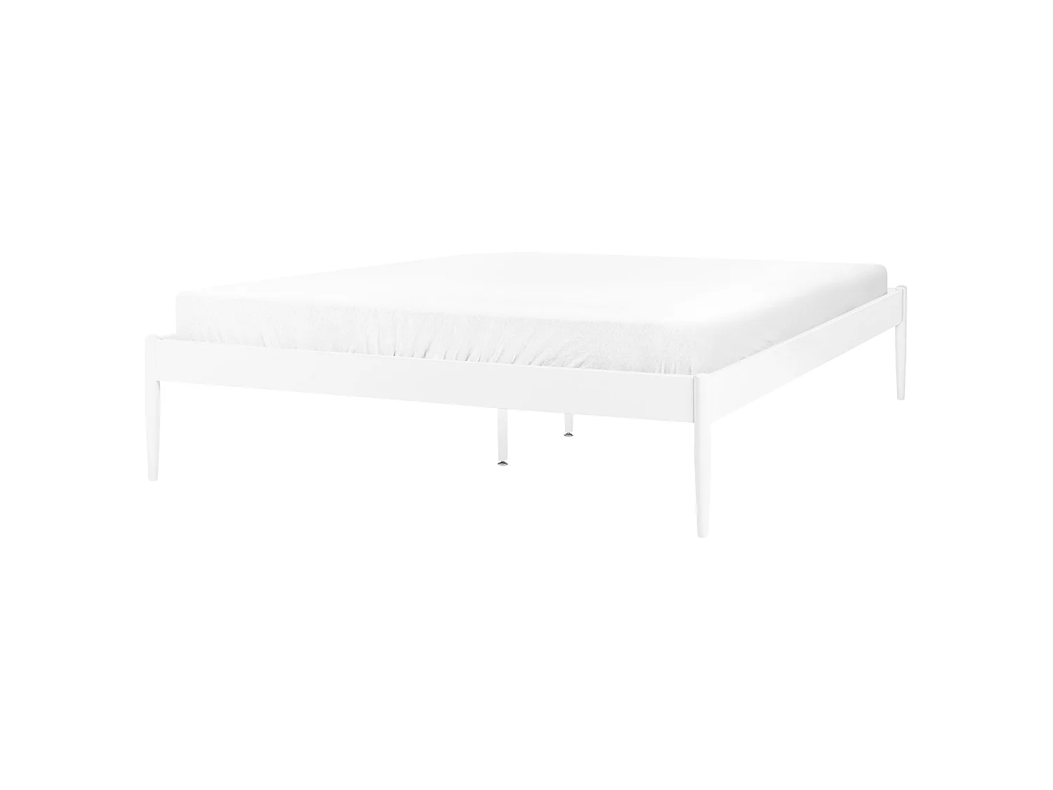 Lit avec sommier Métal VAURS 160 x 200 cm Blanc