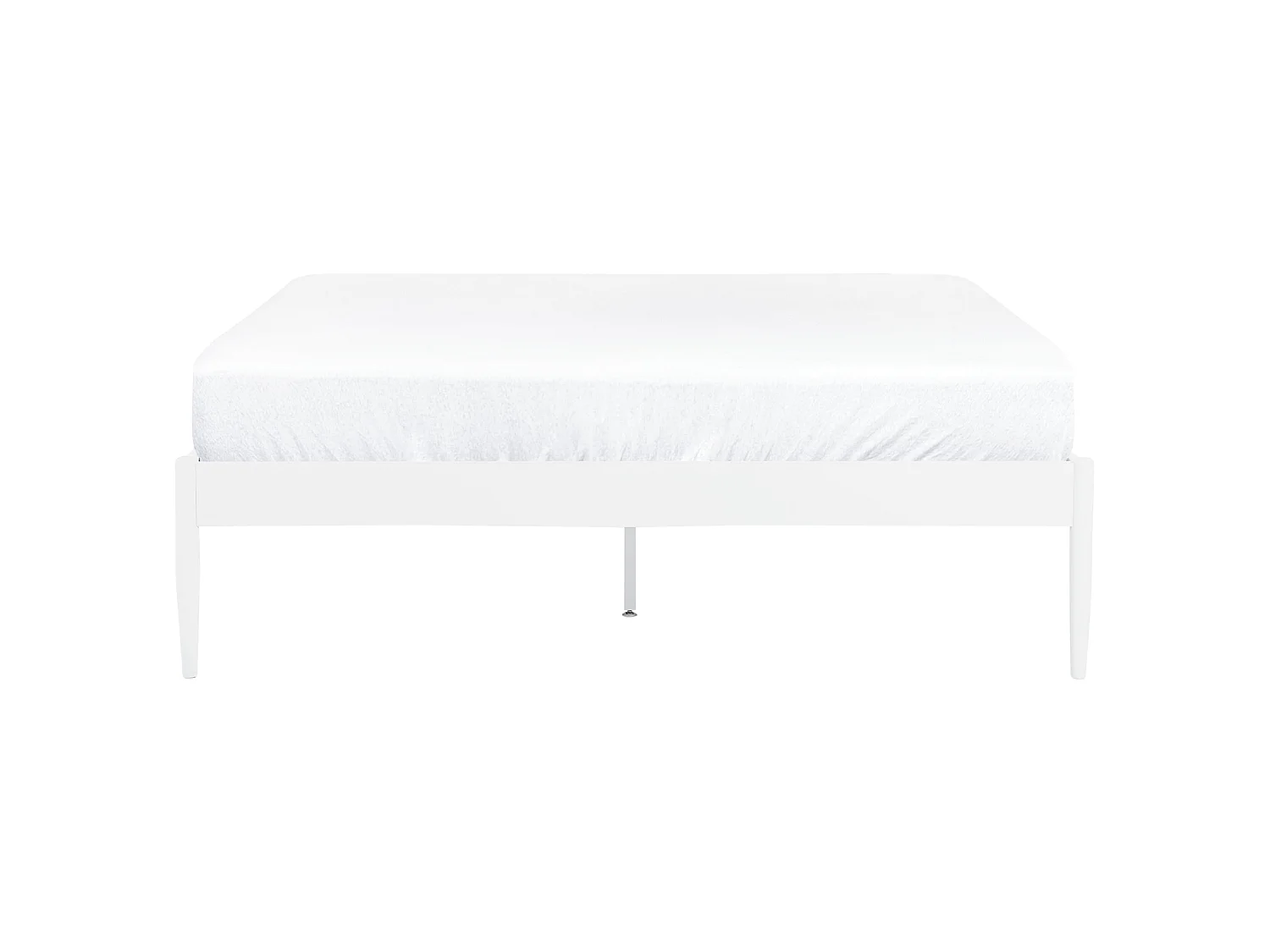 Lit avec sommier Métal VAURS 160 x 200 cm Blanc