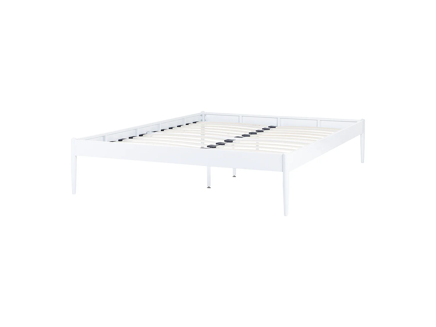 Lit avec sommier Métal VAURS 160 x 200 cm Blanc