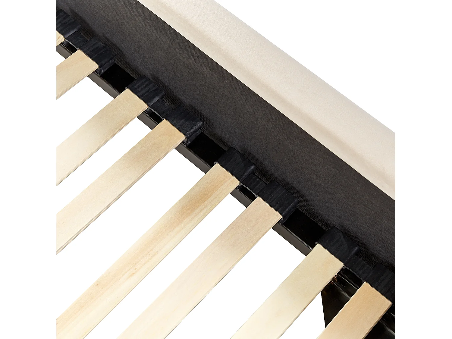 Bed fluweel beige 90 x 200 cm METZ