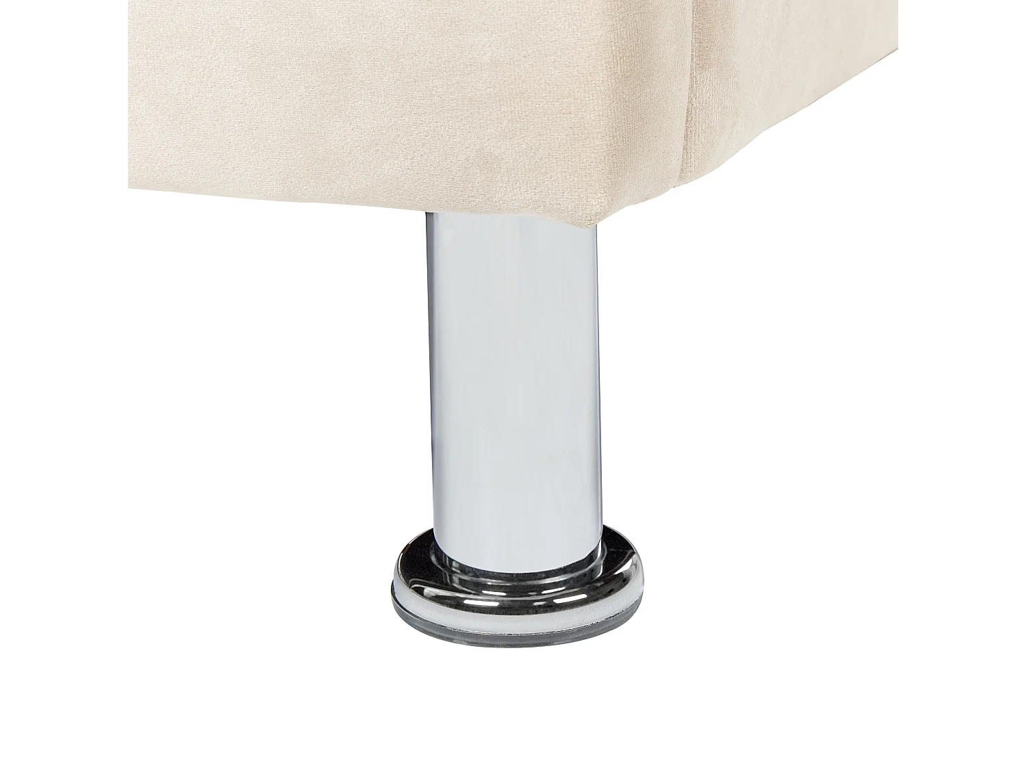 Bed fluweel beige 90 x 200 cm METZ