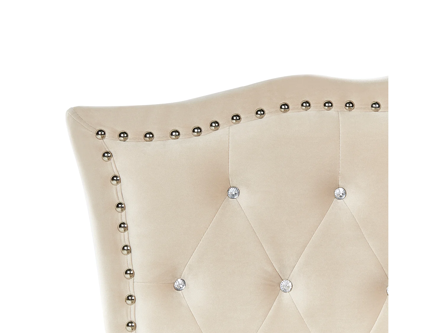 Bett Samtstoff beige Lattenrost 90 x 200 cm METZ