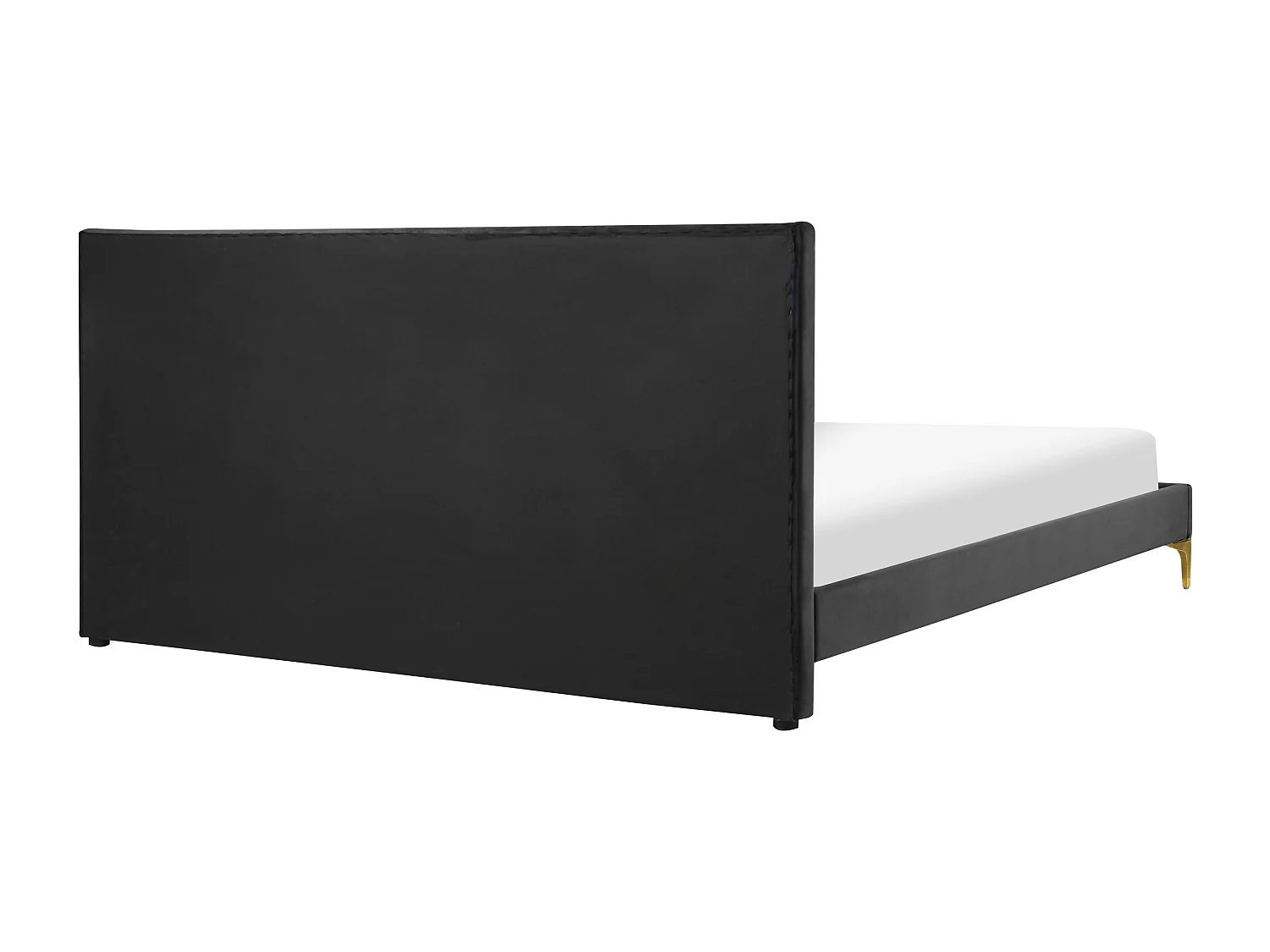 Cama Terciopelo LIMOUX 180 x 200 cm Negro