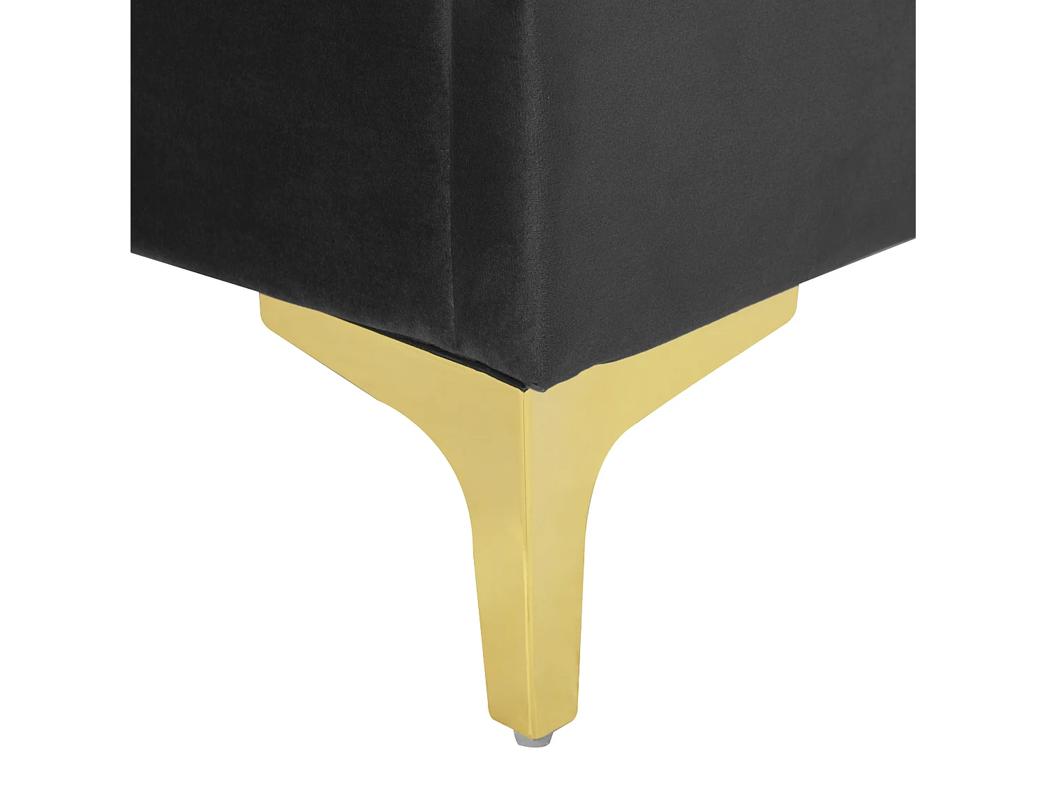 Cama Terciopelo LIMOUX 180 x 200 cm Negro