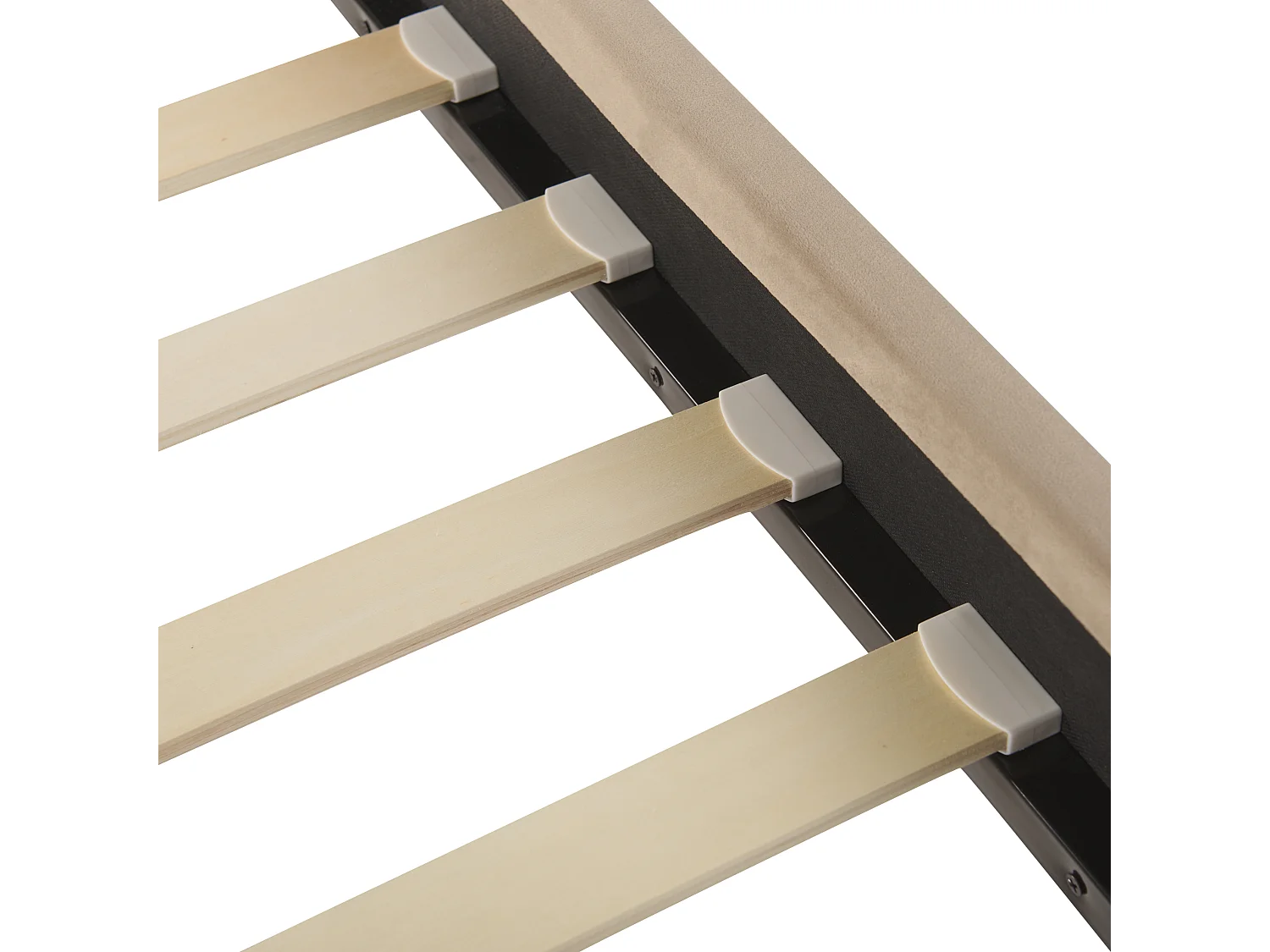 Bed Fluweel LIMOUX 140 x 200 cm Taupe