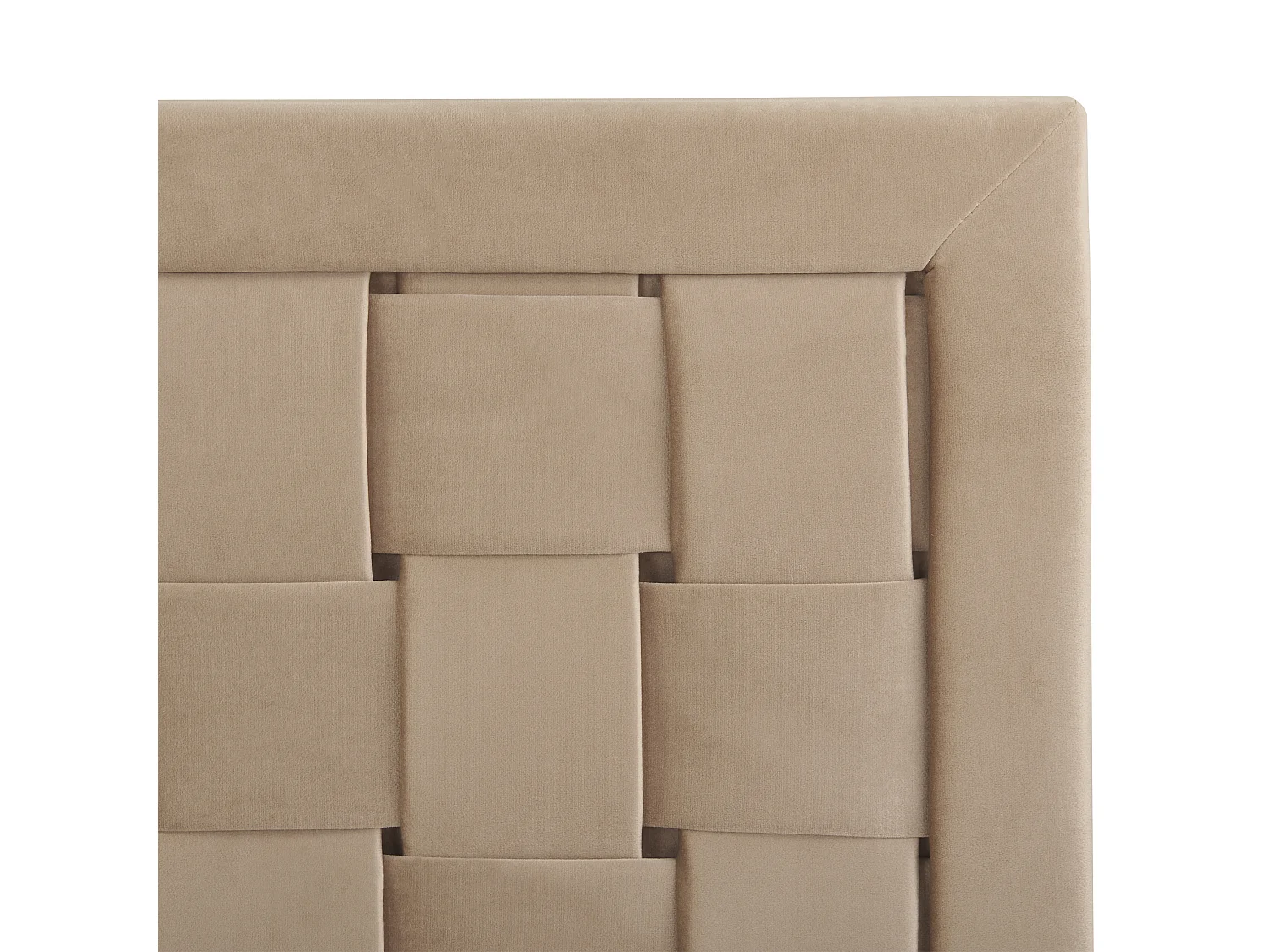Bett mit Lattenrost Samtstoff LIMOUX 140 x 200 cm Taupe