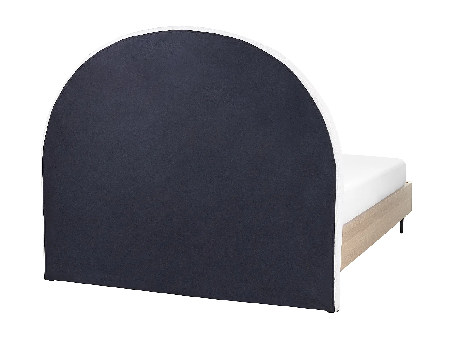 Lit avec sommier Tissu MILLAY 140 x 200 cm Blanc cassé