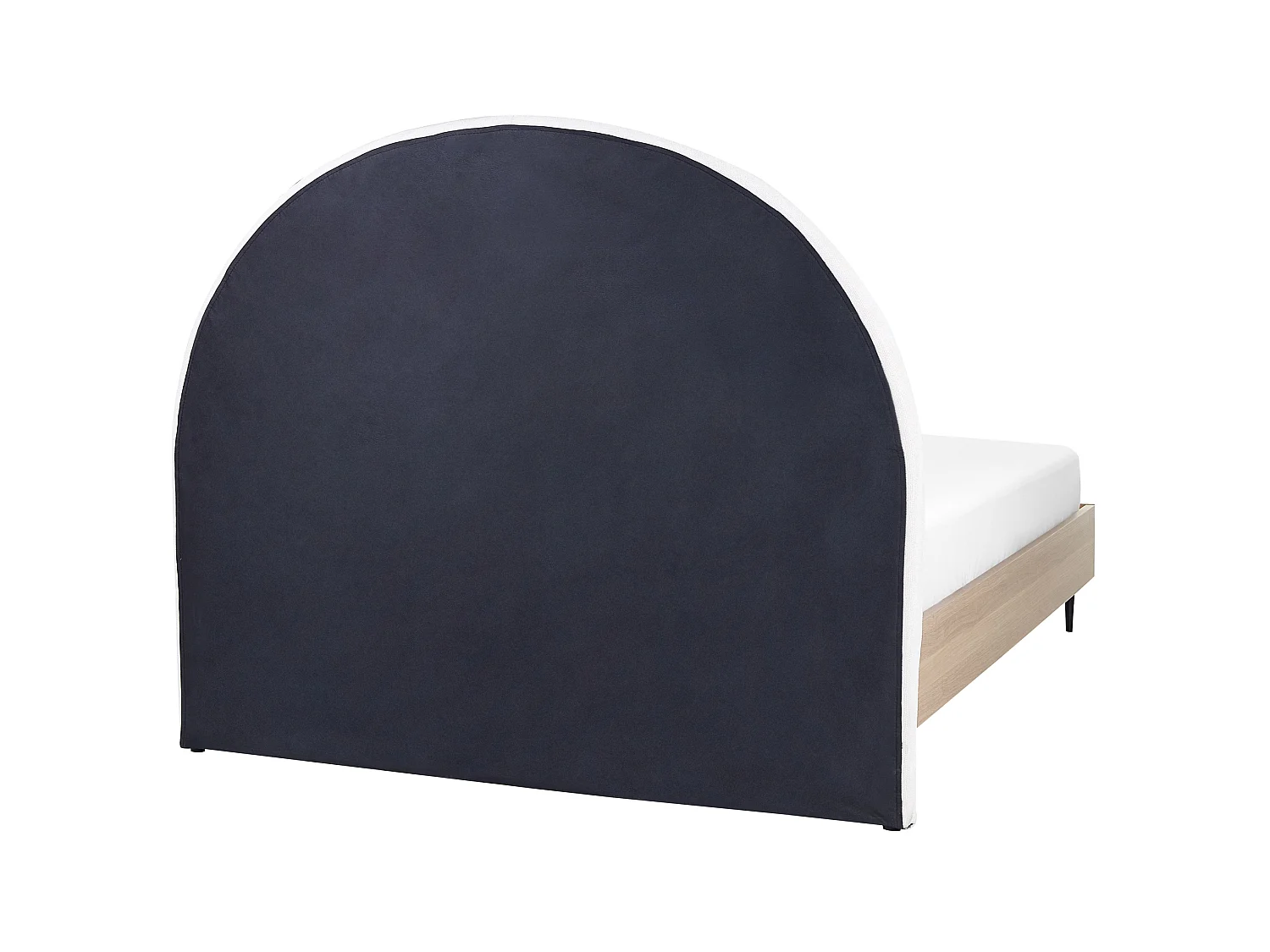 Bett mit Lattenrost Stoff MILLAY 140 x 200 cm Cremeweiss