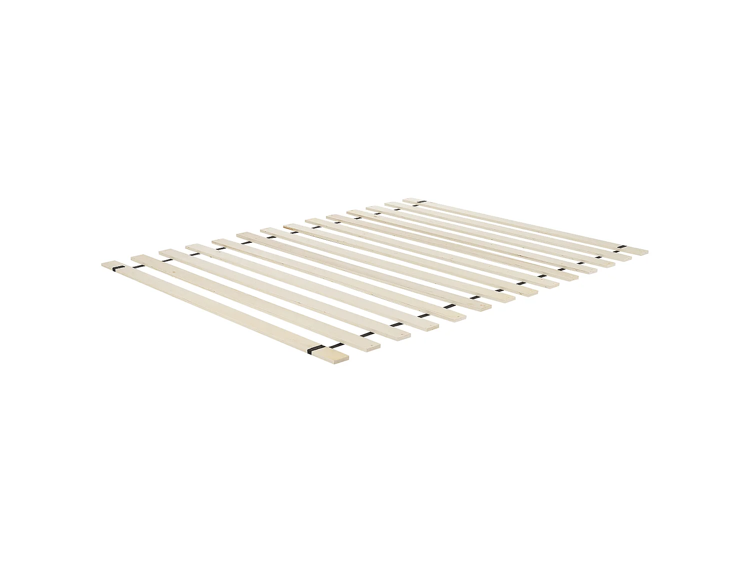 Bett mit Lattenrost Stoff MILLAY 140 x 200 cm Cremeweiss
