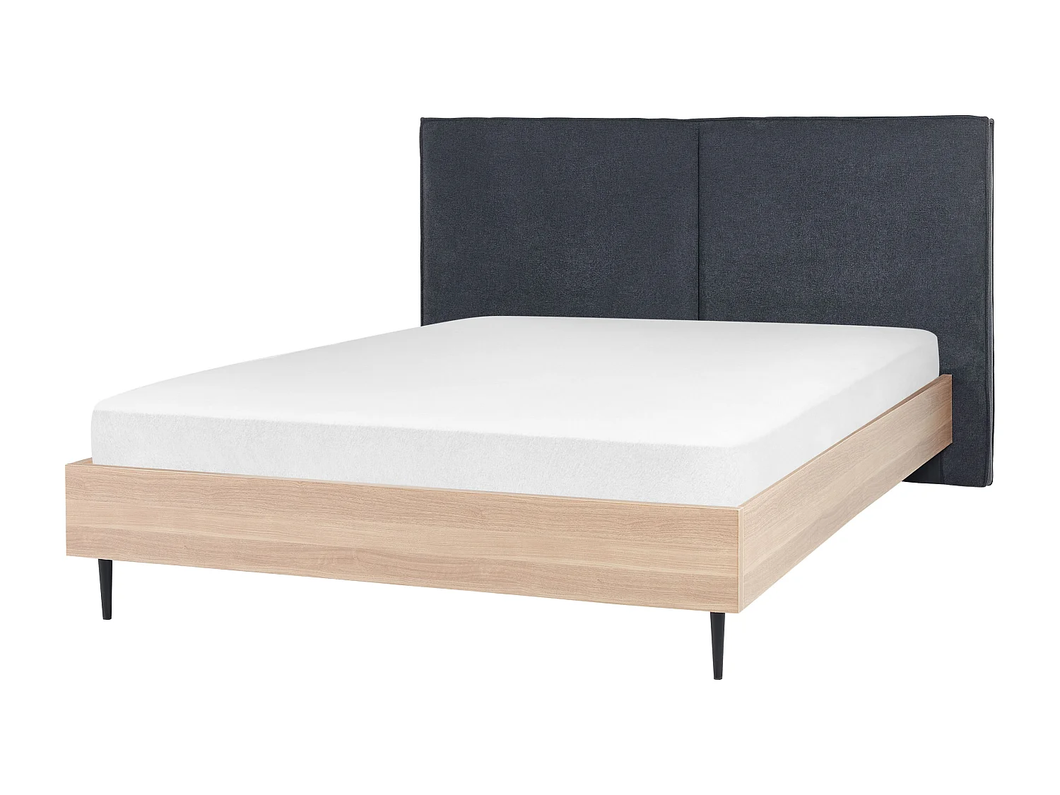 Lit avec sommier Tissu IZERNORE 160 x 200 cm Gris foncé