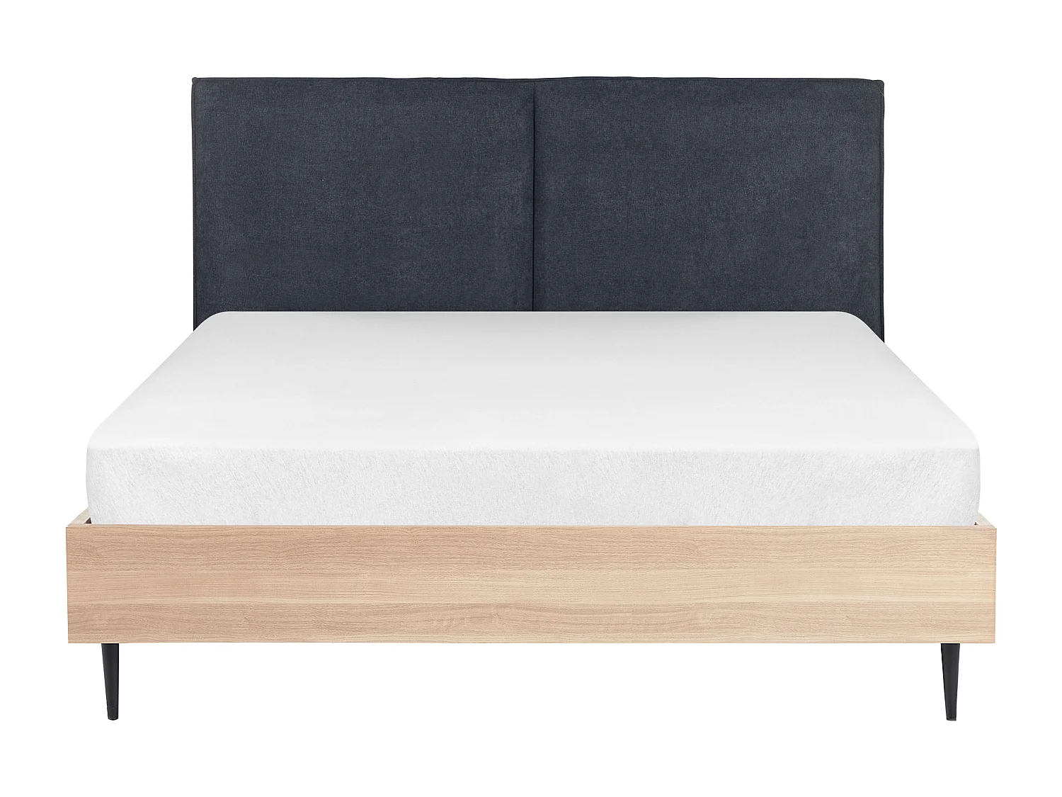 Lit avec sommier Tissu IZERNORE 160 x 200 cm Gris foncé