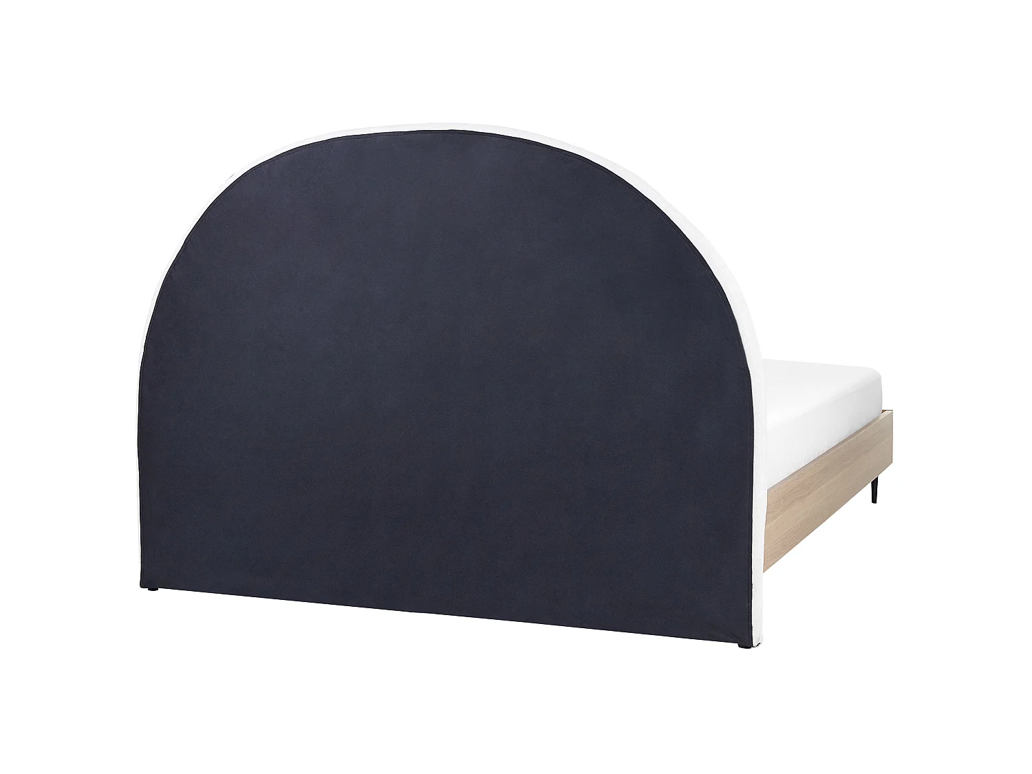 Lit avec sommier Tissu MILLAY 160 x 200 cm Blanc cassé
