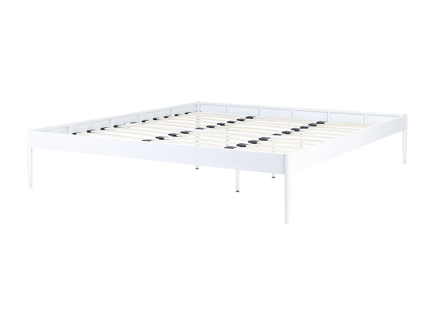 Metallbett mit Lattenrost 180 x 200 cm weiß modern Industrie-Design Vaurs