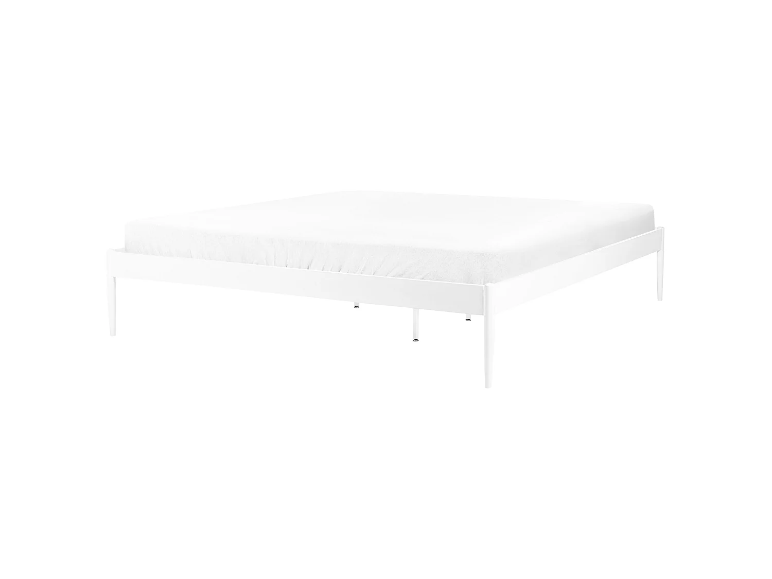 Lit avec sommier Métal VAURS 180 x 200 cm Blanc