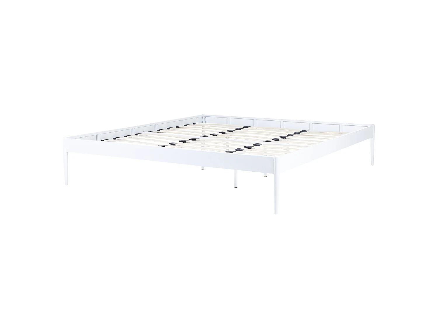 Lit avec sommier Métal VAURS 180 x 200 cm Blanc