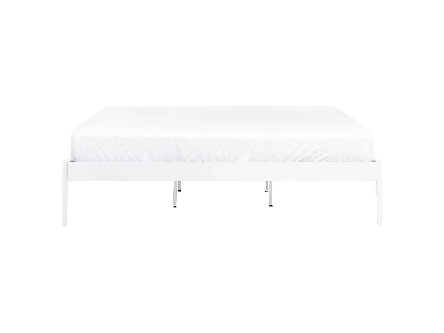 Lit avec sommier Métal VAURS 180 x 200 cm Blanc