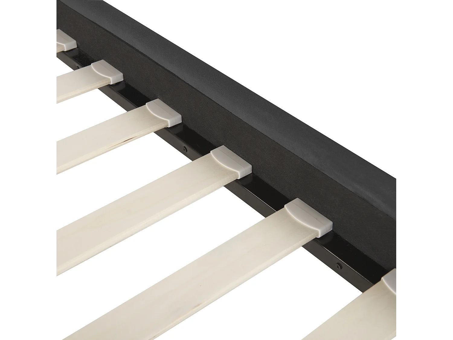 Luxuriöses Doppelbett Samtstoff schwarz mit Lattenrost 160 x 200 cm Limoux