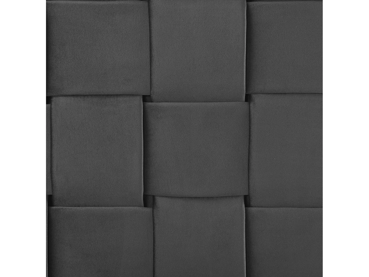 Lit avec sommier Velours LIMOUX 160 x 200 cm Noir