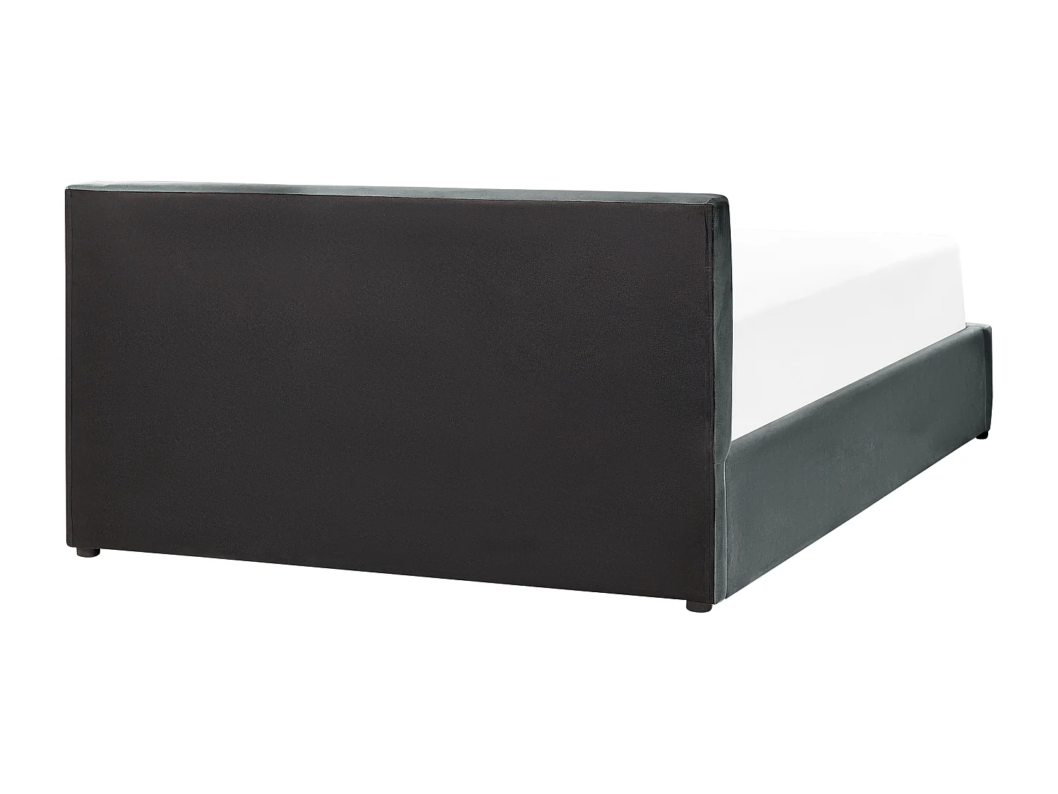 Lit ottoman Velours BOUSSE 140 x 200 cm Gris foncé