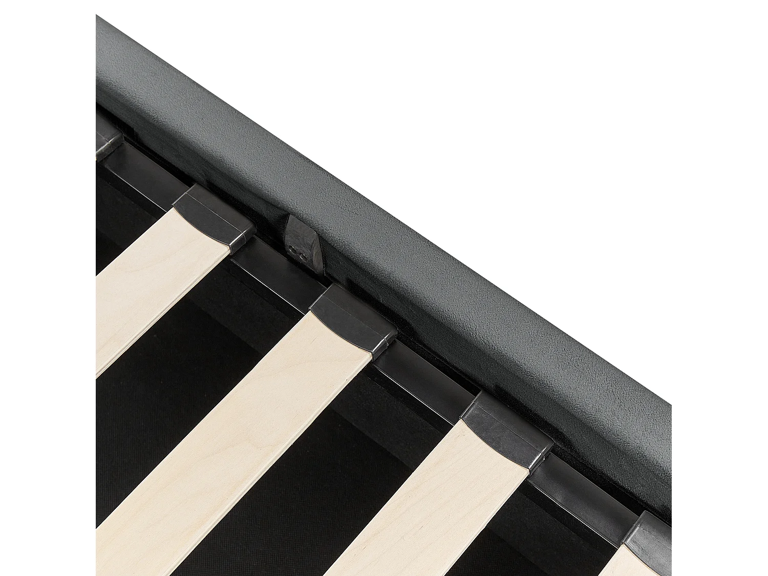 Lit ottoman Velours BOUSSE 140 x 200 cm Gris foncé