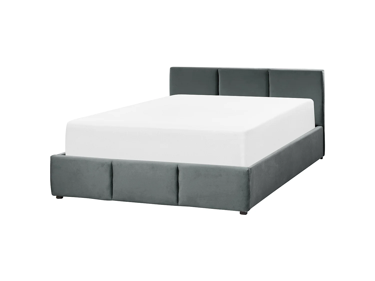 Bed met opbergruimte Fluweel BOUSSE 140 x 200 cm Donkergrijs