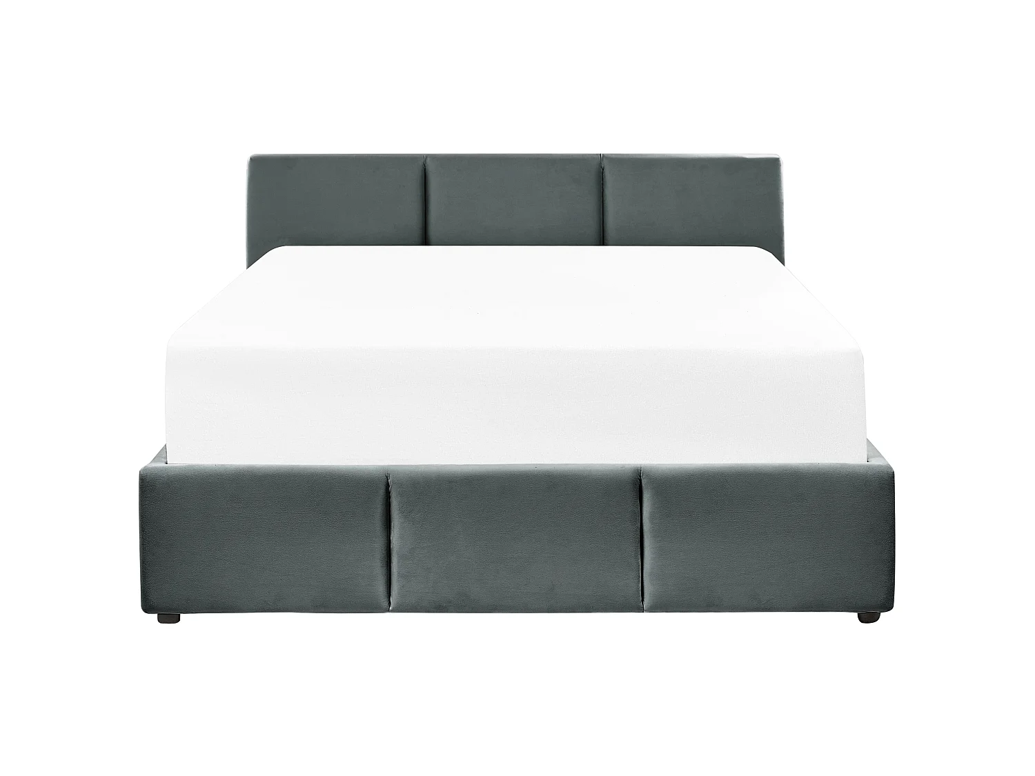 Bed met opbergruimte Fluweel BOUSSE 140 x 200 cm Donkergrijs
